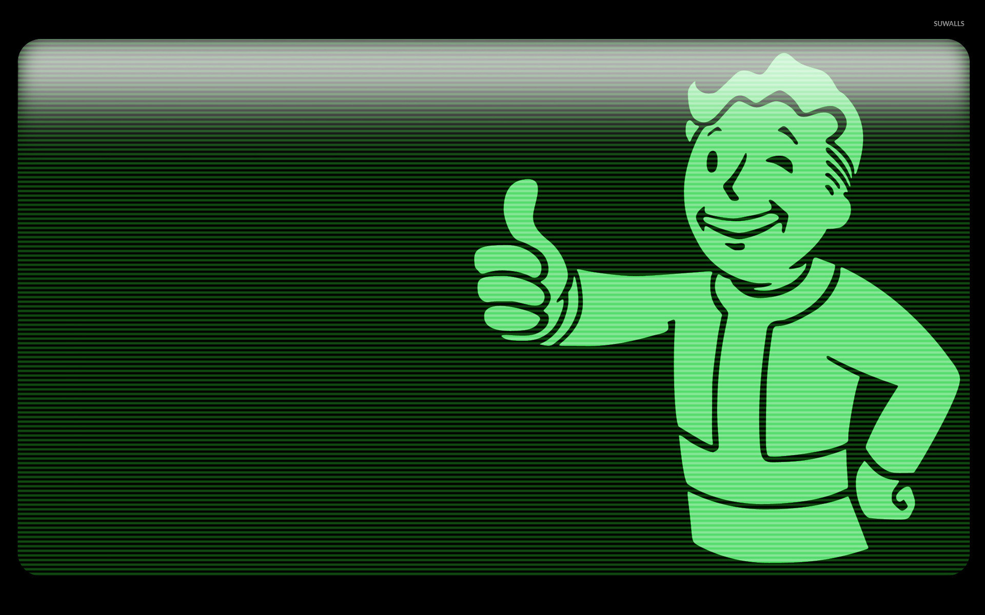 Vault Boy, Pip-Boy, Fallout, Verde, 1920x1200, immagine di sfondo
