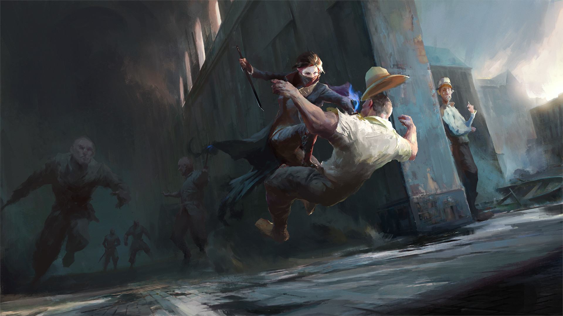 Emily Kaldwin, Dishonored 2, Combattimento, Strada, Full HD 1080p, sfondo desktop