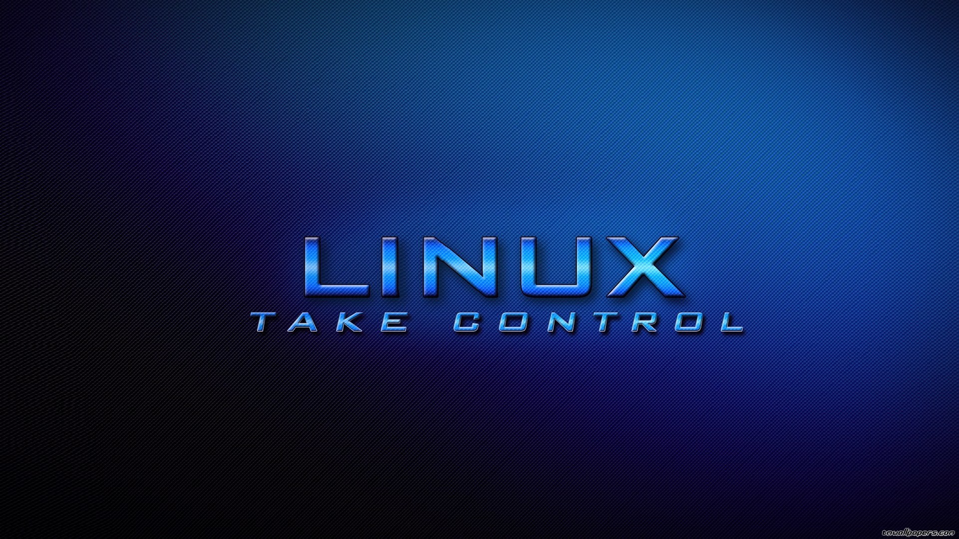 Linux, Take control, Tipografia, Blu, Full HD, sfondo per portatile