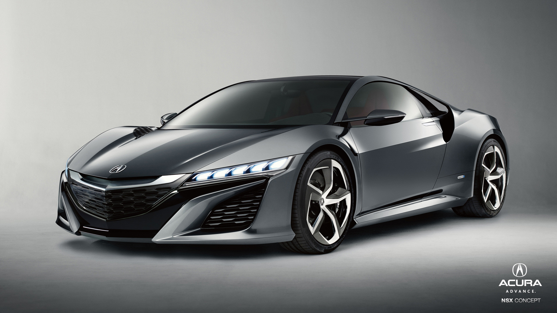 Acura NSX Concept, Grigio, Supercar, Full HD 1080p, sfondo desktop