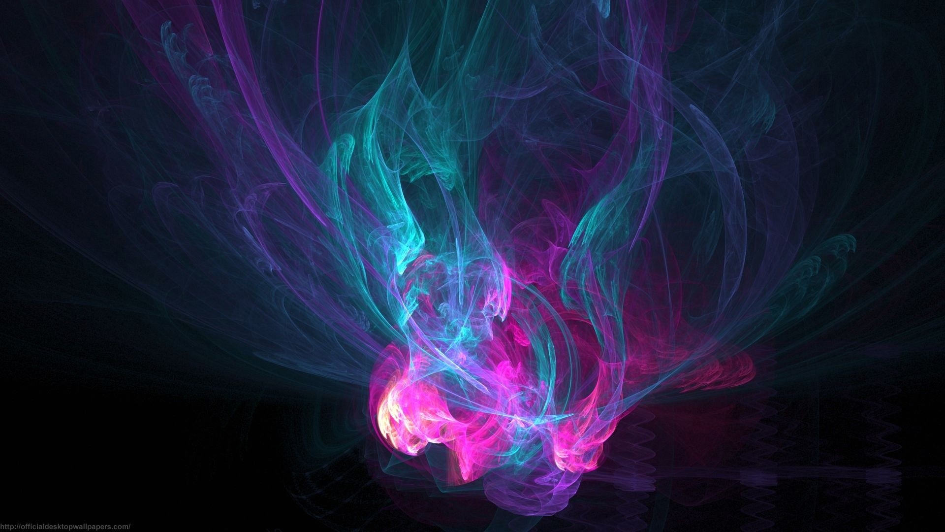 Fumo colorato, Astratto, Sfondo nero, 16:9 Full HD, wallpaper widescreen