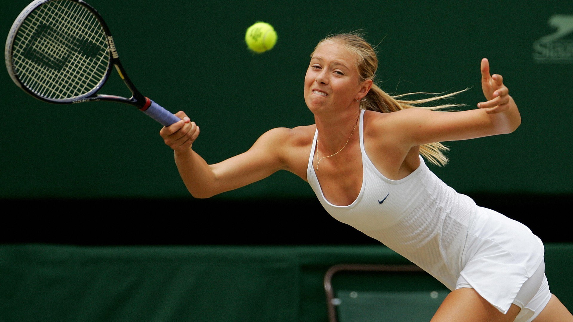 Maria Sharapova, Wimbledon, Tennista, Racchetta, Full HD, wallpaper per portatile