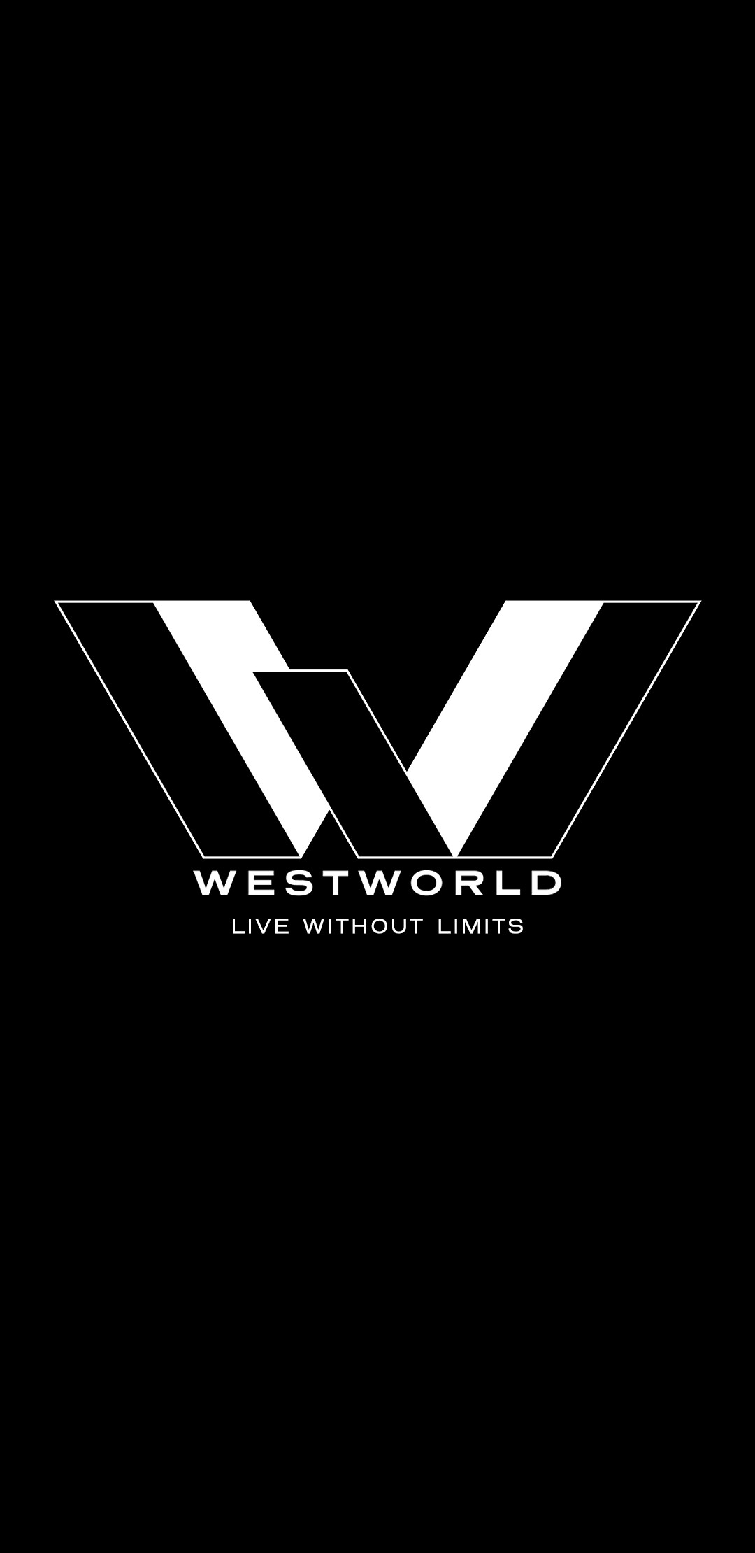 Westworld, Logo, Sfondo nero, Verticale, Full HD, schermata di blocco del cellulare