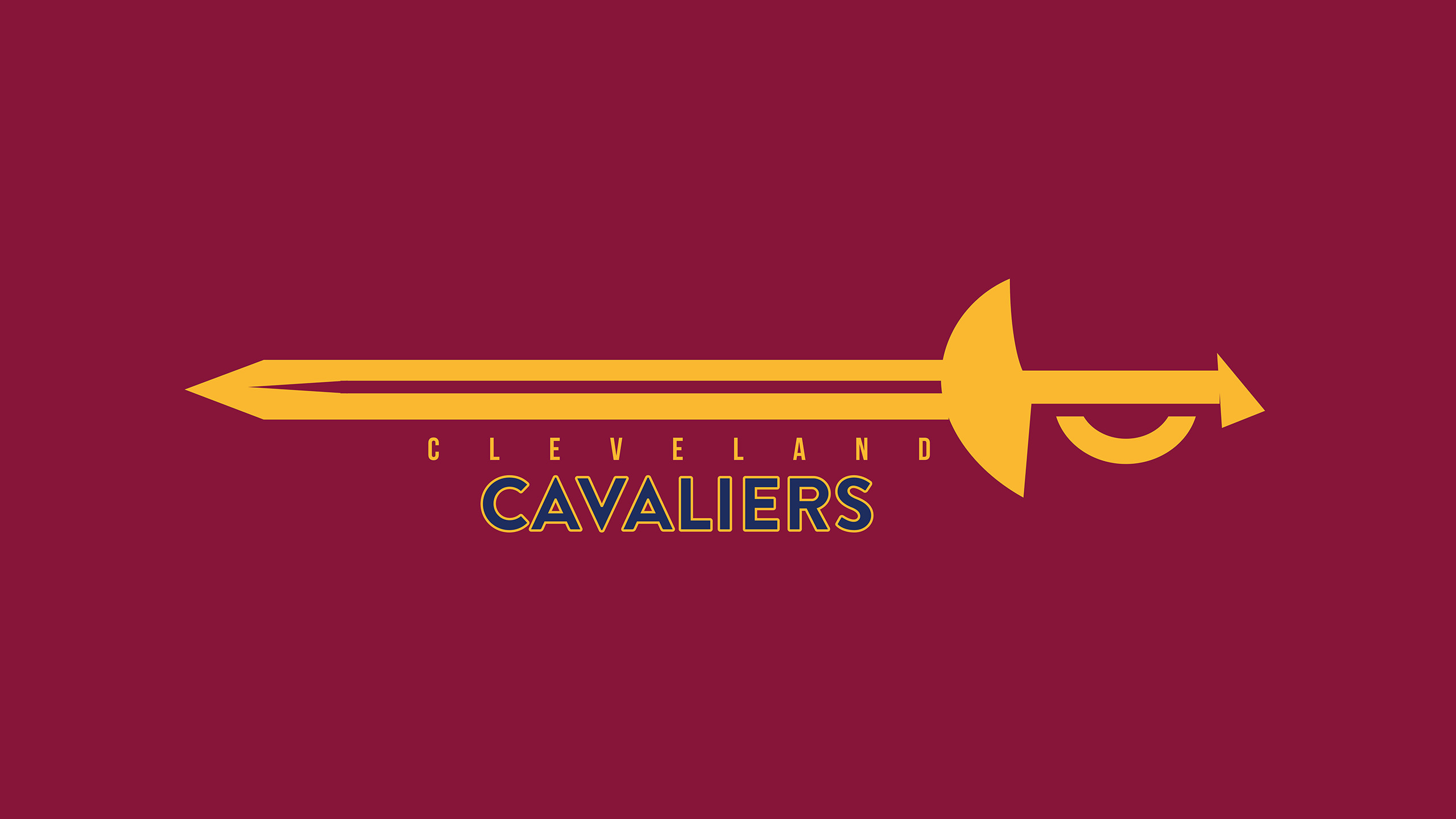 Cleveland Cavaliers, Logo, NBA, Bordeaux, 2560x1440, sfondo per PC