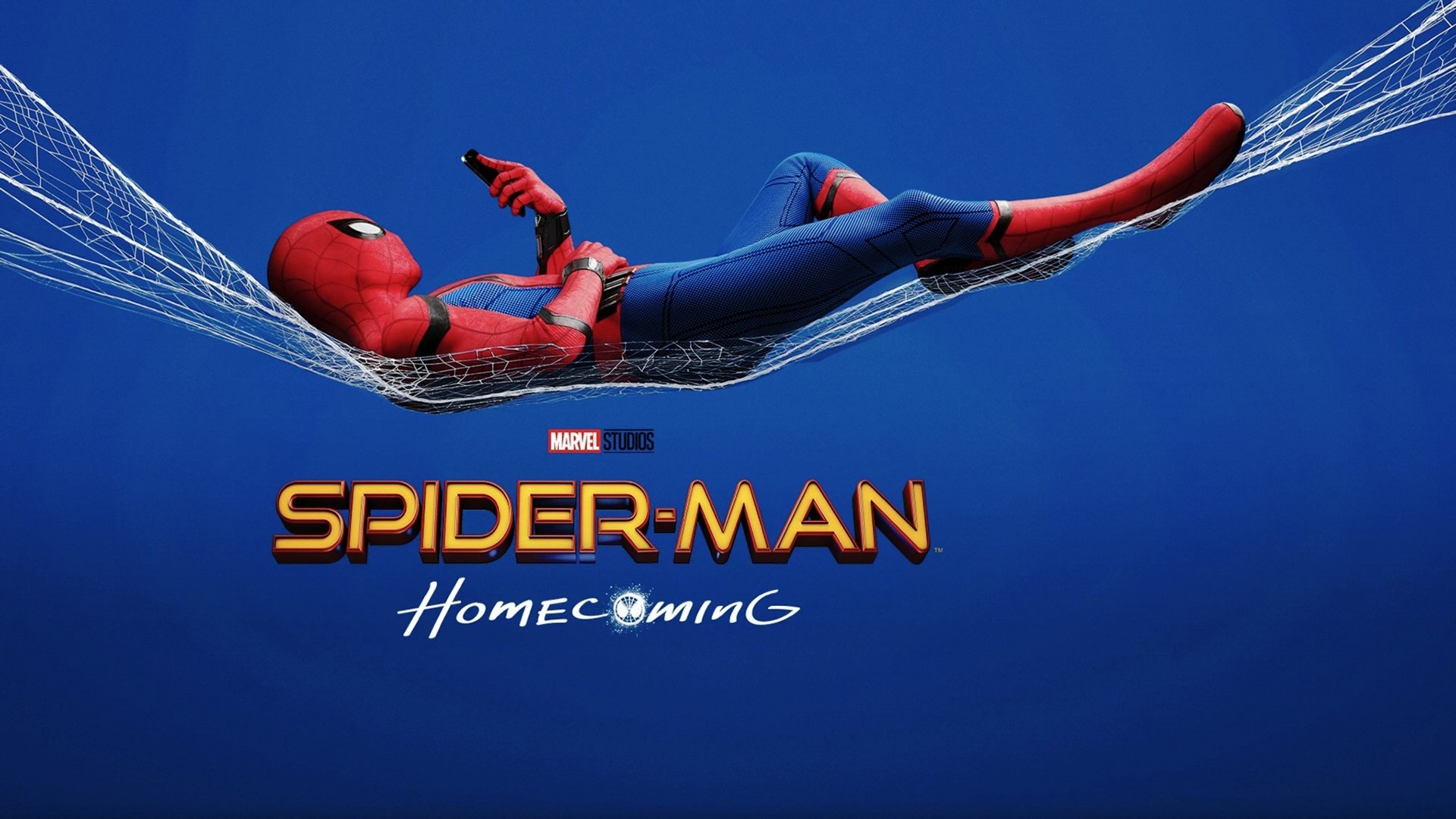 Spider-Man, Spider-Man: Homecoming, Amaca di ragnatela, Blu, Full HD, sfondo Windows 11