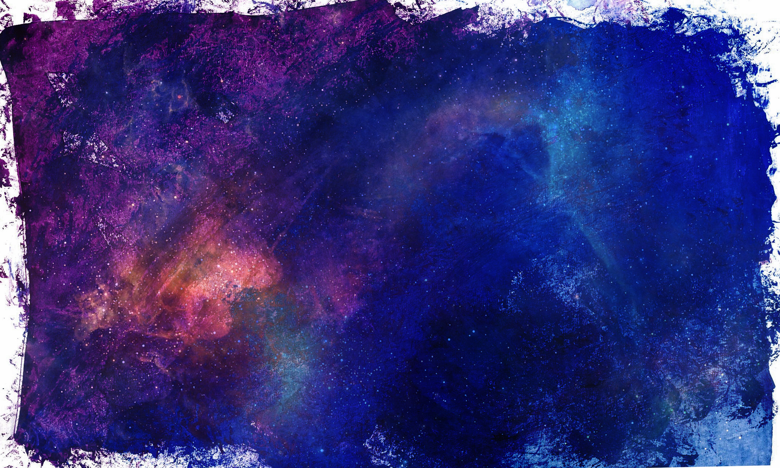 Acquerello, Galassia, Blu, Viola, Full HD, sfondo per portatile