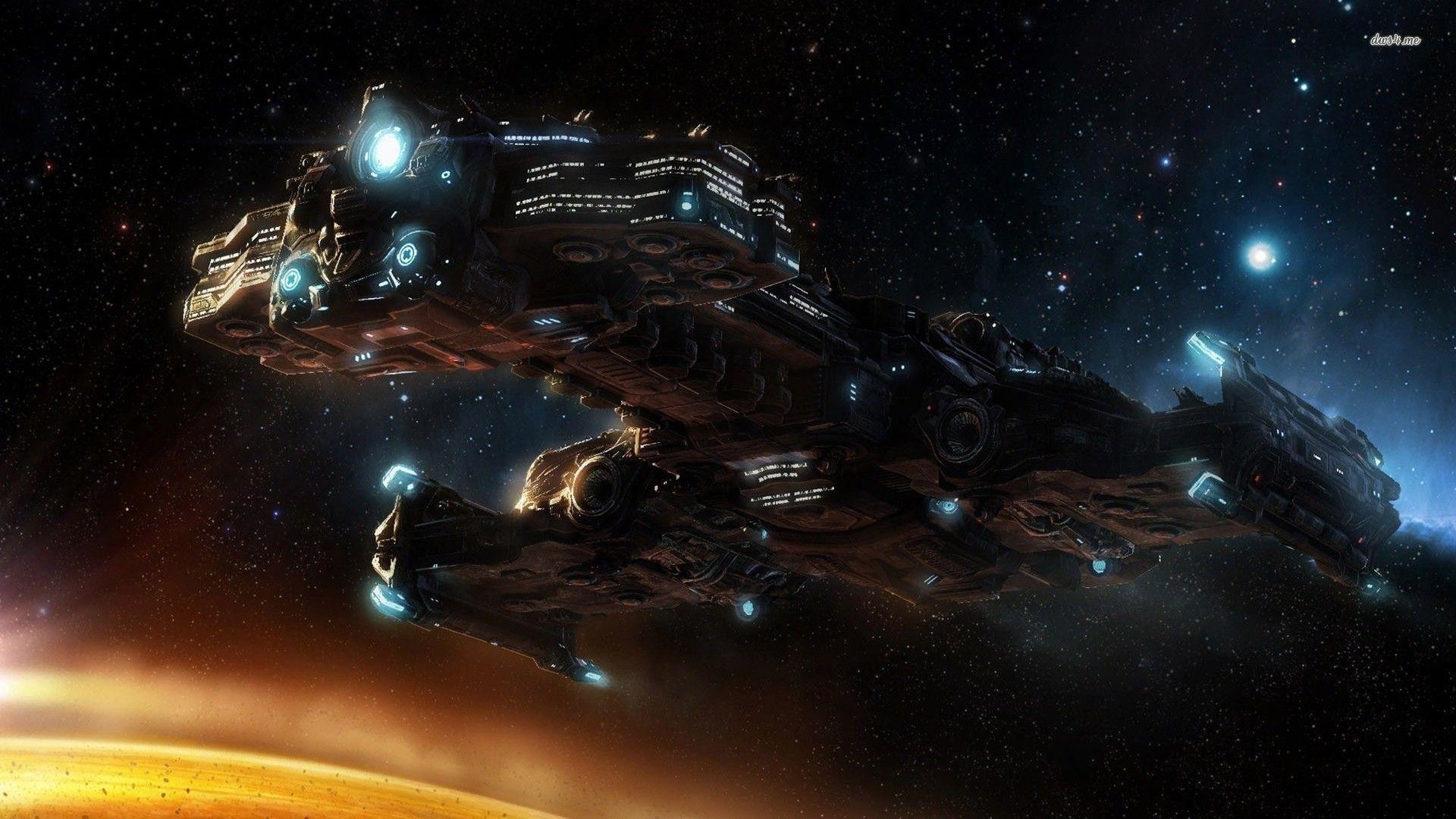 StarCraft II, Incrociatore da battaglia, Spazio, Full HD, sfondo desktop