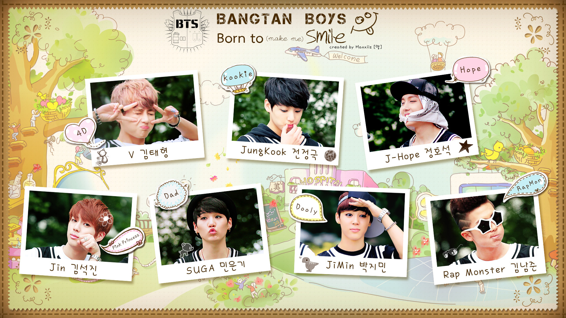 V, Jungkook, J-Hope, Jin, Suga, Jimin, RM, BTS, 16:9 Full HD, wallpaper widescreen
