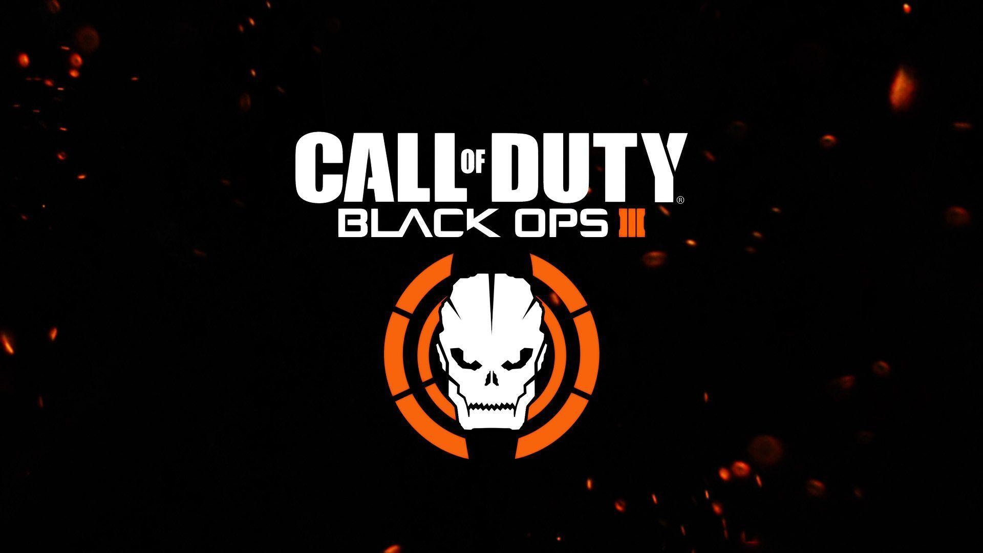 Call of Duty: Black Ops III, Logo, Teschio, Sfondo nero, 16:9 Full HD, wallpaper widescreen