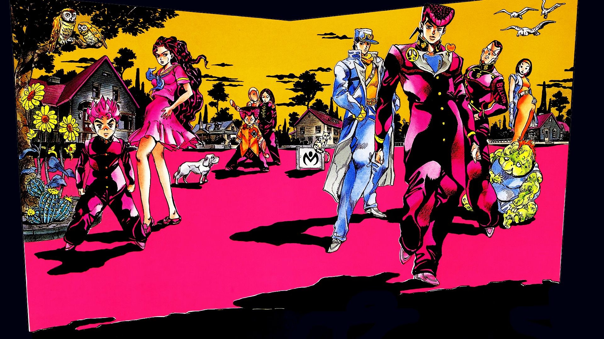 Le bizzarre avventure di JoJo, Diamond Is Unbreakable, Josuke Higashikata, Jotaro Kujo, Hirohiko Araki, sfondo Full HD