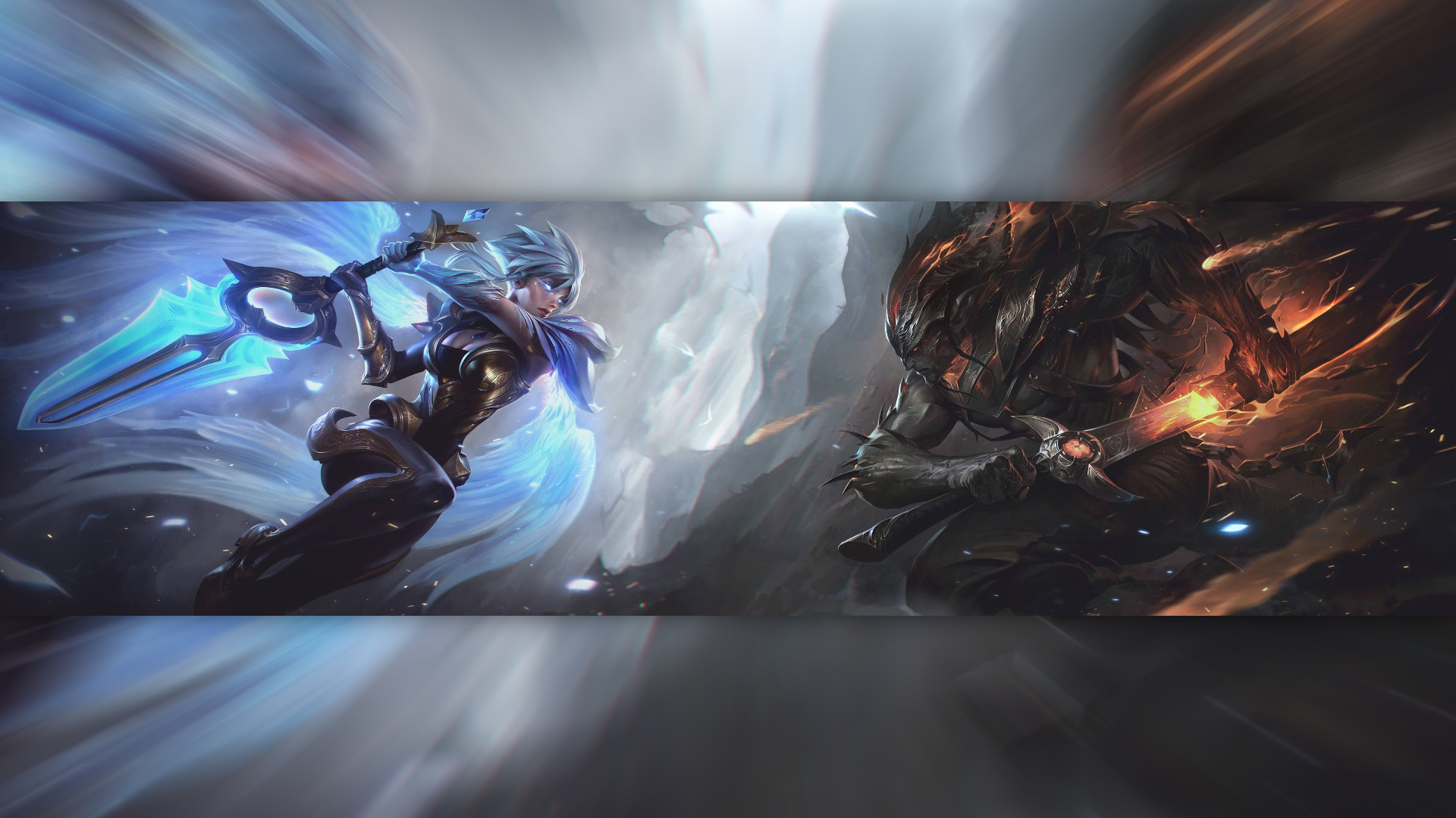 Riven, League of Legends, Duello, Effetto movimento, 16:9 Full HD, sfondo widescreen