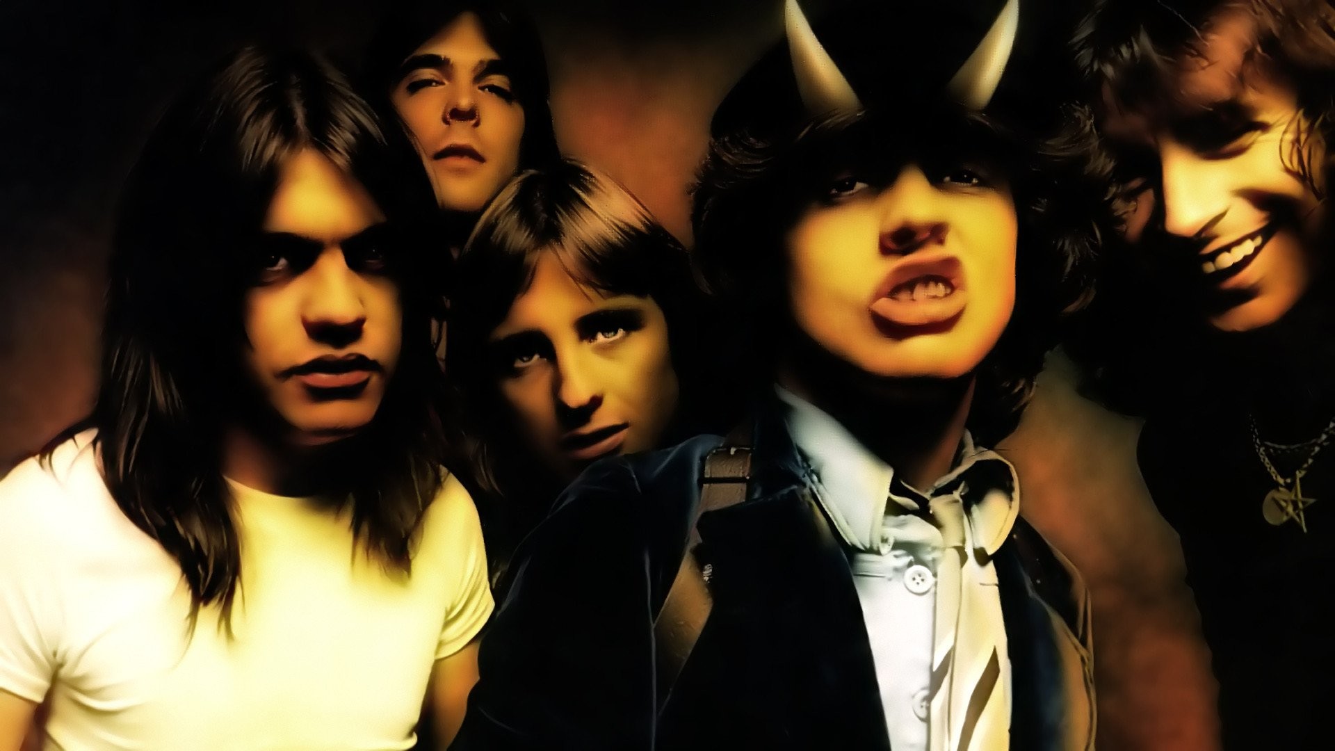 AC/DC, Highway to Hell, Bon Scott, Angus Young, Malcolm Young, 1920x1080, immagine di sfondo