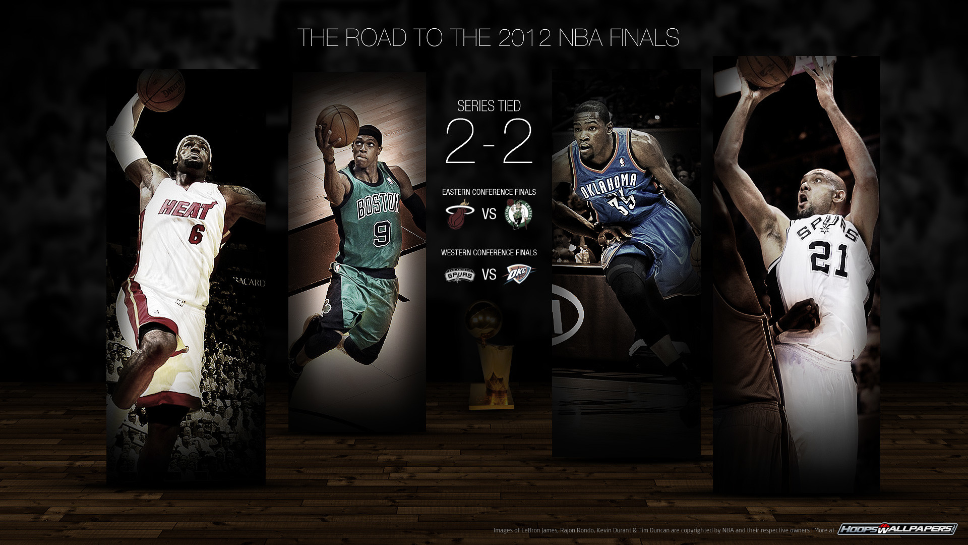 NBA Finals 2012, LeBron James, Kevin Durant, Tim Duncan, Rajon Rondo, sfondo per portatile