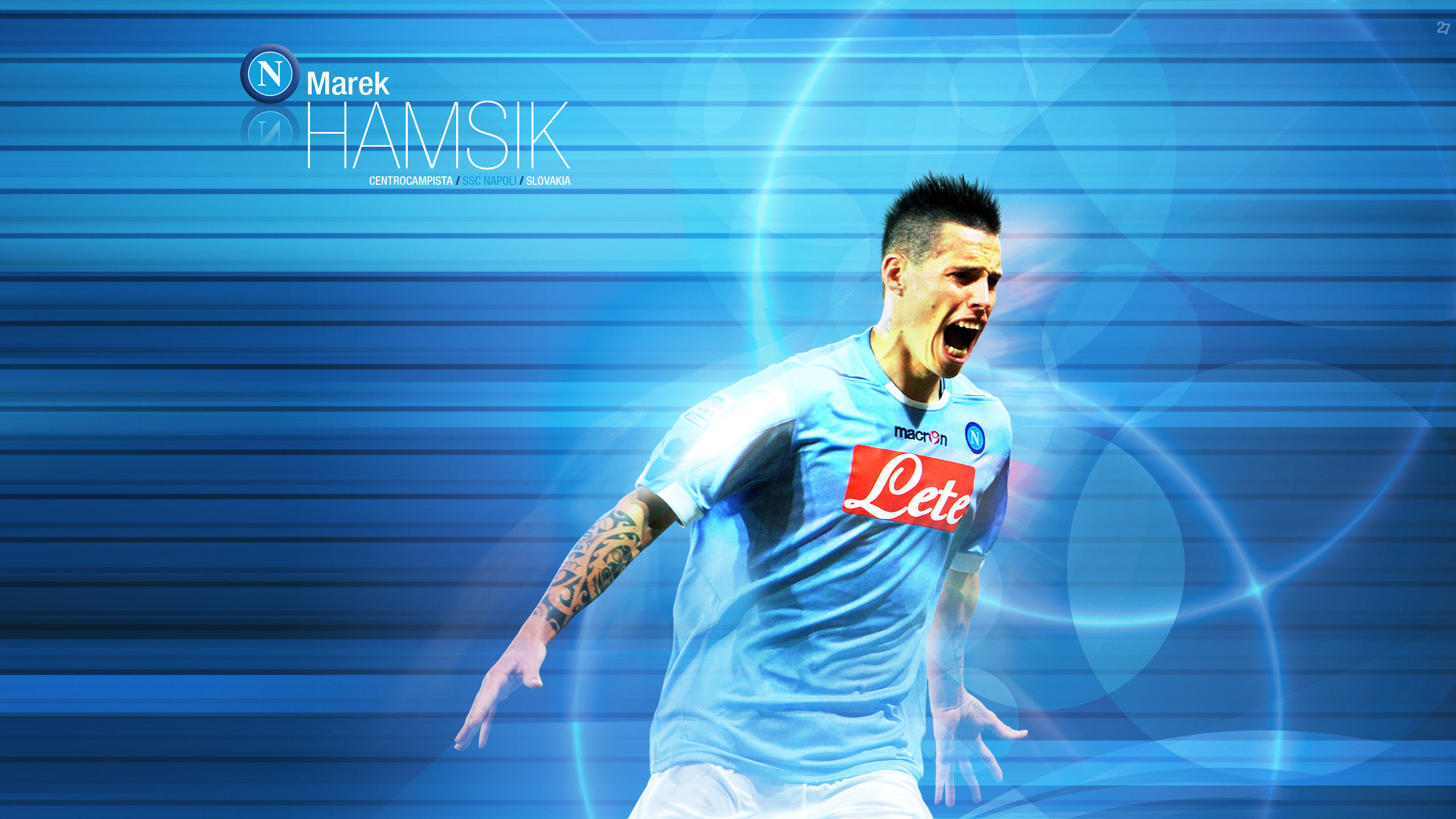 Marek Hamšík, SSC Napoli, Calciatore, Azzurro, 2560x1440, immagine di sfondo