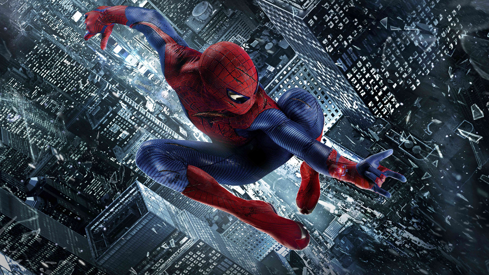Spider-Man, The Amazing Spider-Man, Città, Vista dall'alto, Full HD 1080p, sfondo desktop