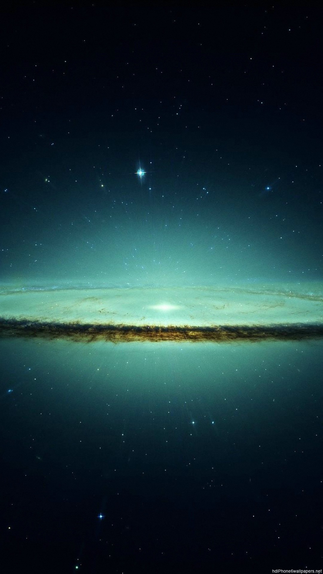 Galassia, Spazio, Stelle, Verde acqua, Full HD, sfondo per iPhone e Android