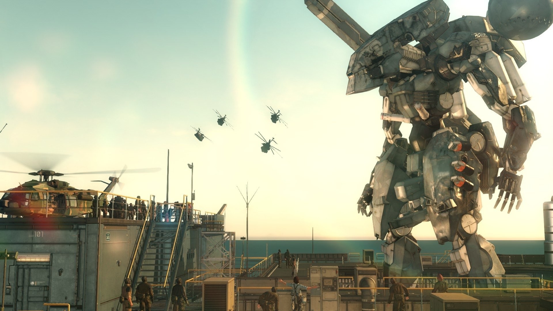 Metal Gear Sahelanthropus, Metal Gear Solid V: The Phantom Pain, Mother Base, Elicotteri, Mecha, sfondo 1080p