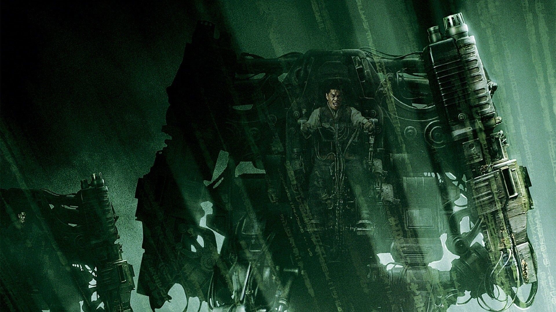 Matrix Revolutions, Neo, Macchine, Verde scuro, Full HD, sfondo desktop