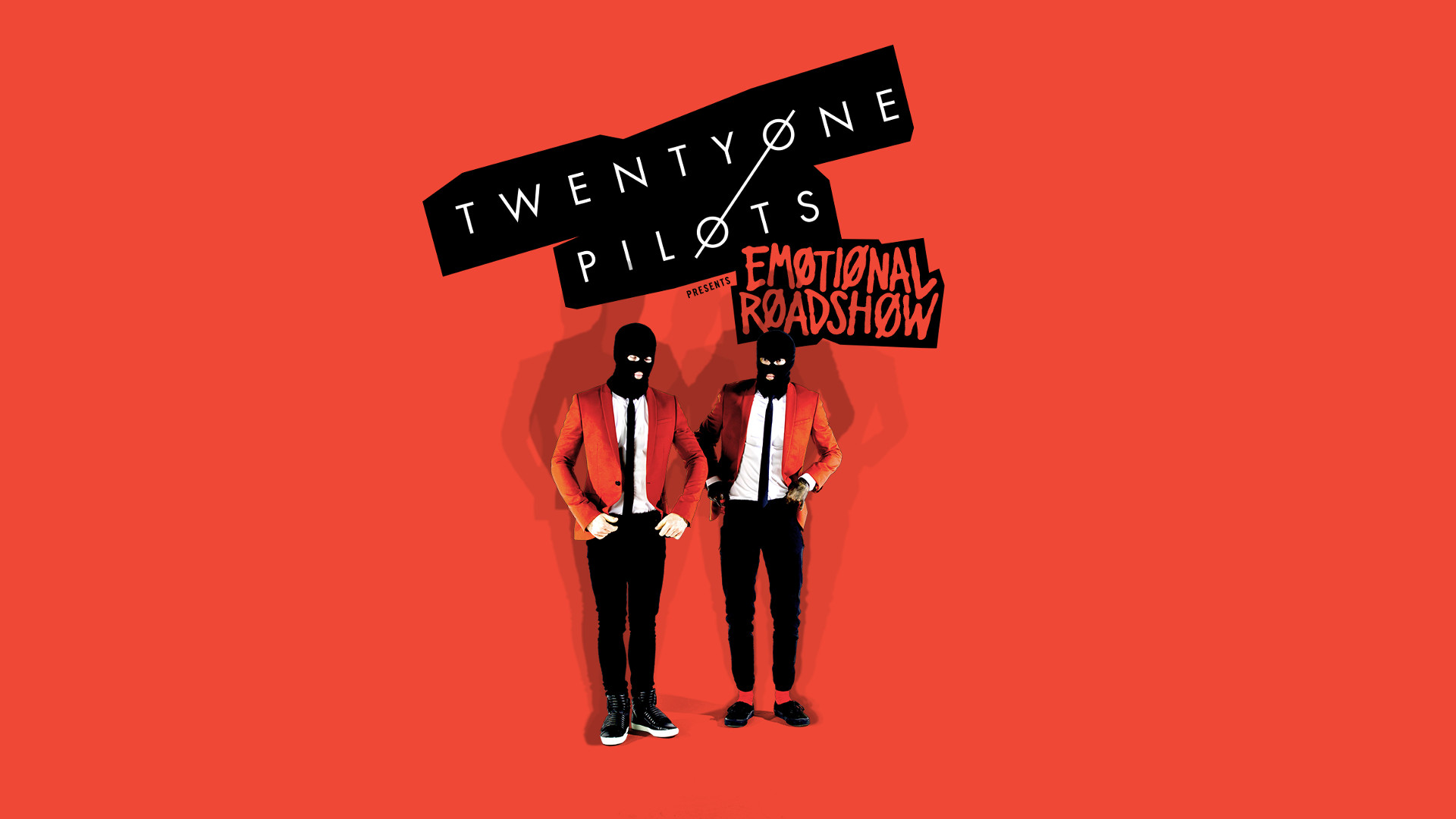 Twenty One Pilots, Emotional Roadshow, Tyler Joseph, Josh Dun, Rosso, sfondo Windows 11