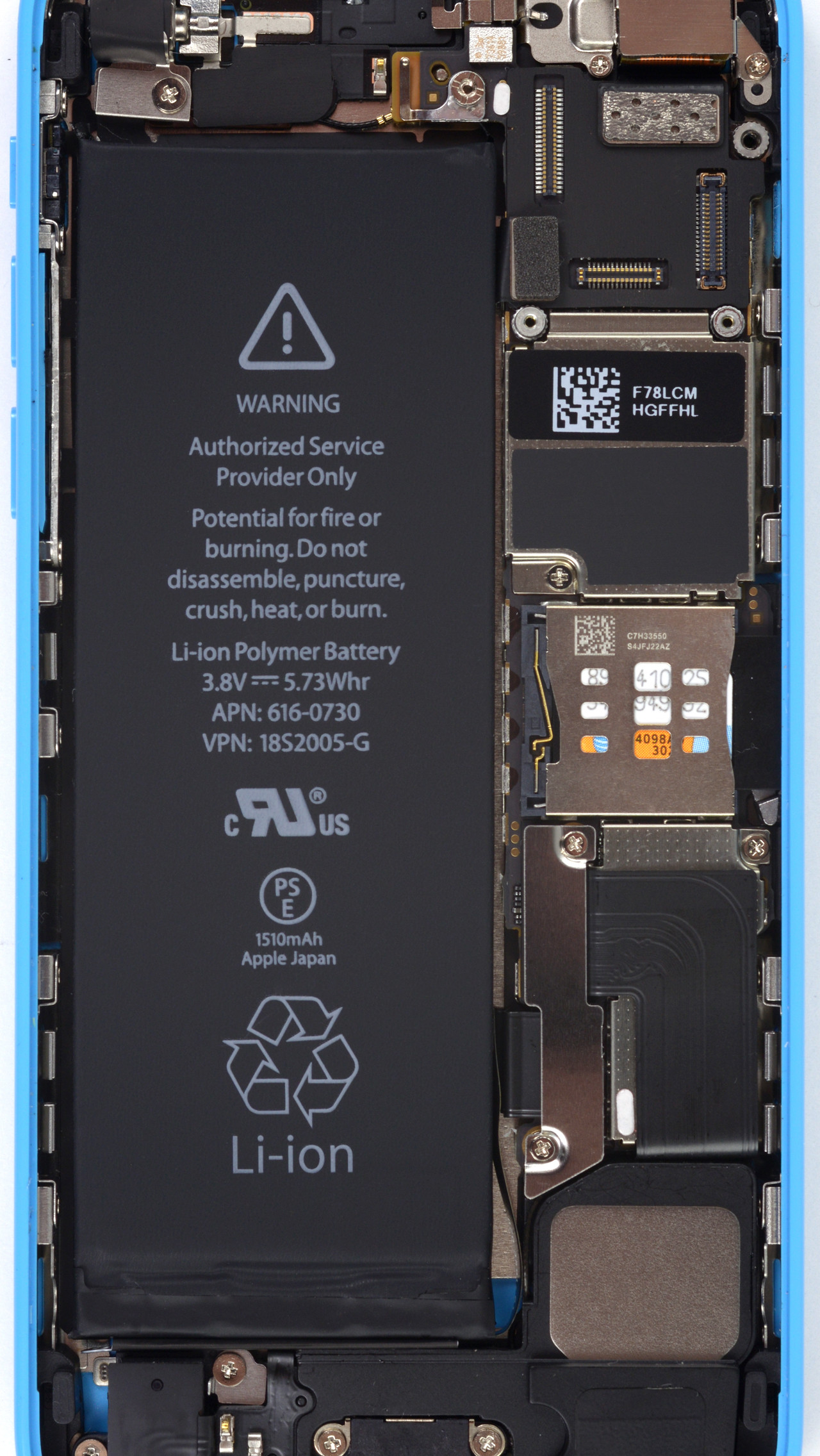iPhone 5, Interno, Batteria, Componenti, Full HD, sfondo verticale per cellulare