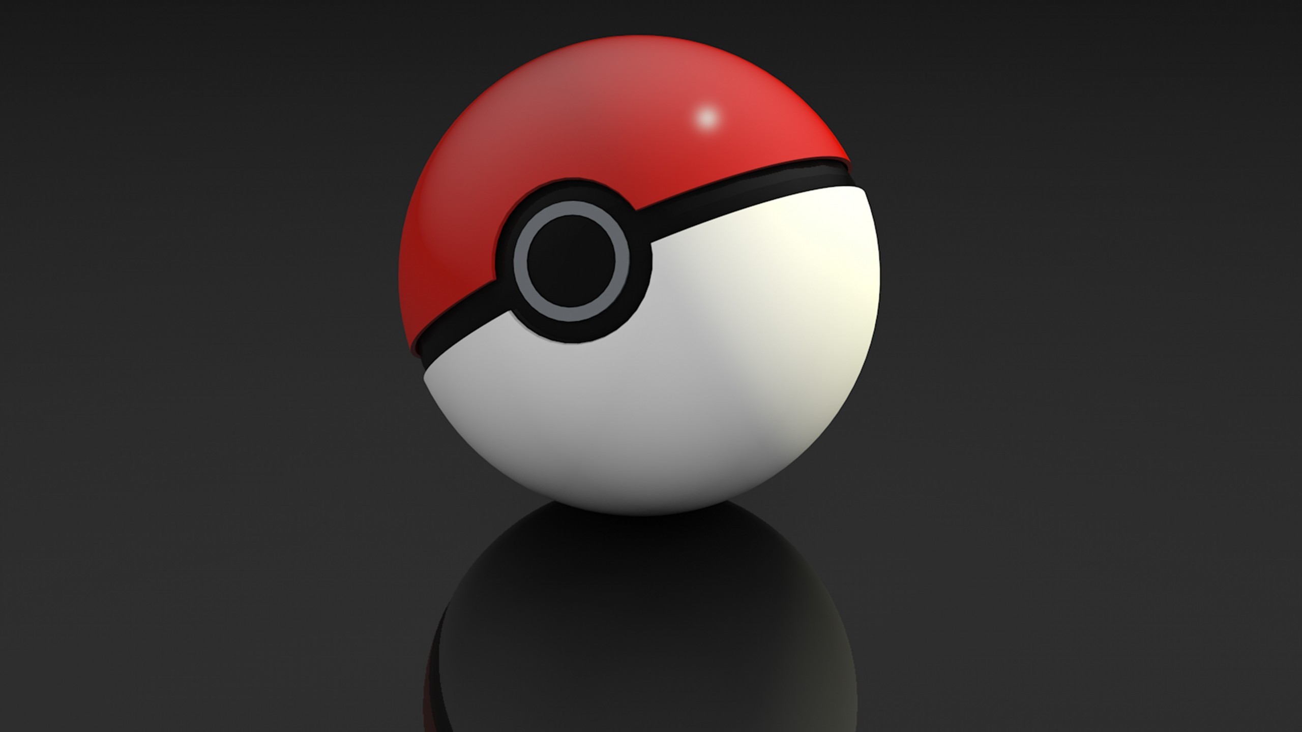 Poké Ball, Pokémon, 3D, Sfondo scuro, 2K, wallpaper per PC