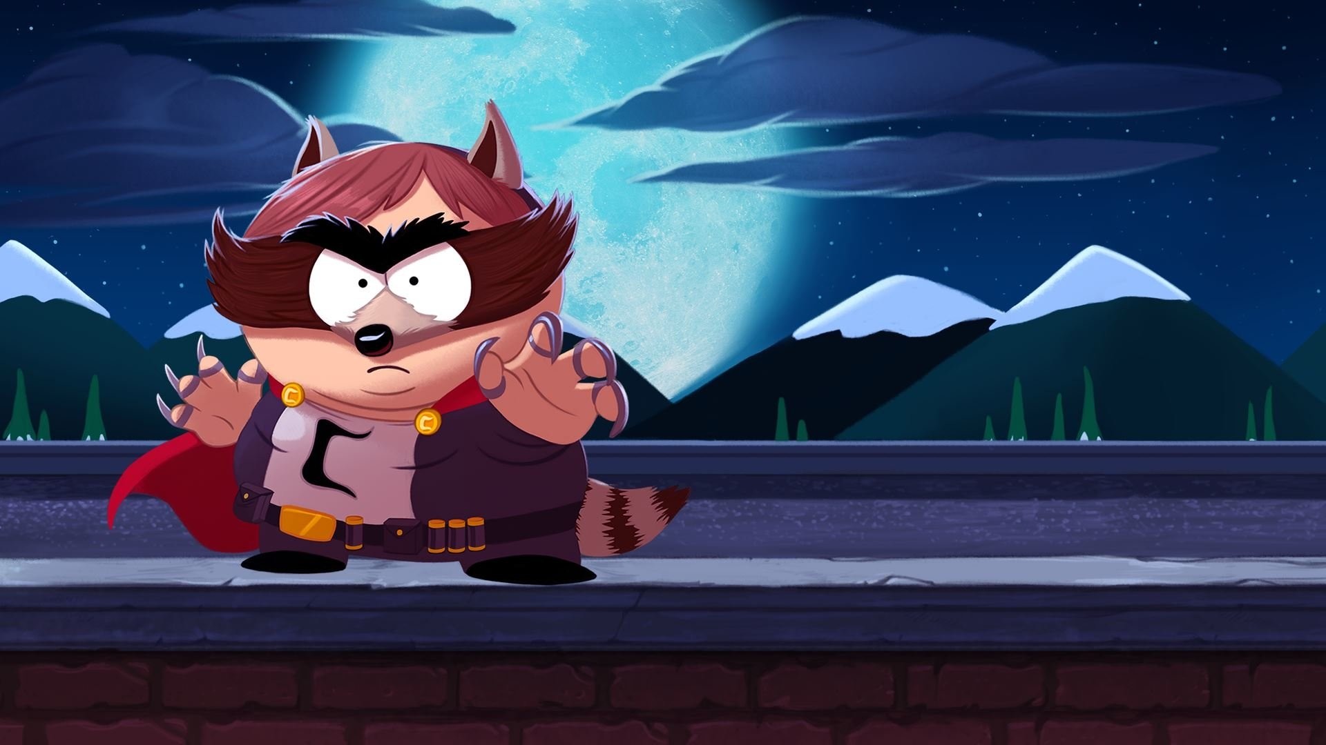 Il Procione, Eric Cartman, South Park, Notte, Luna, Full HD, wallpaper desktop