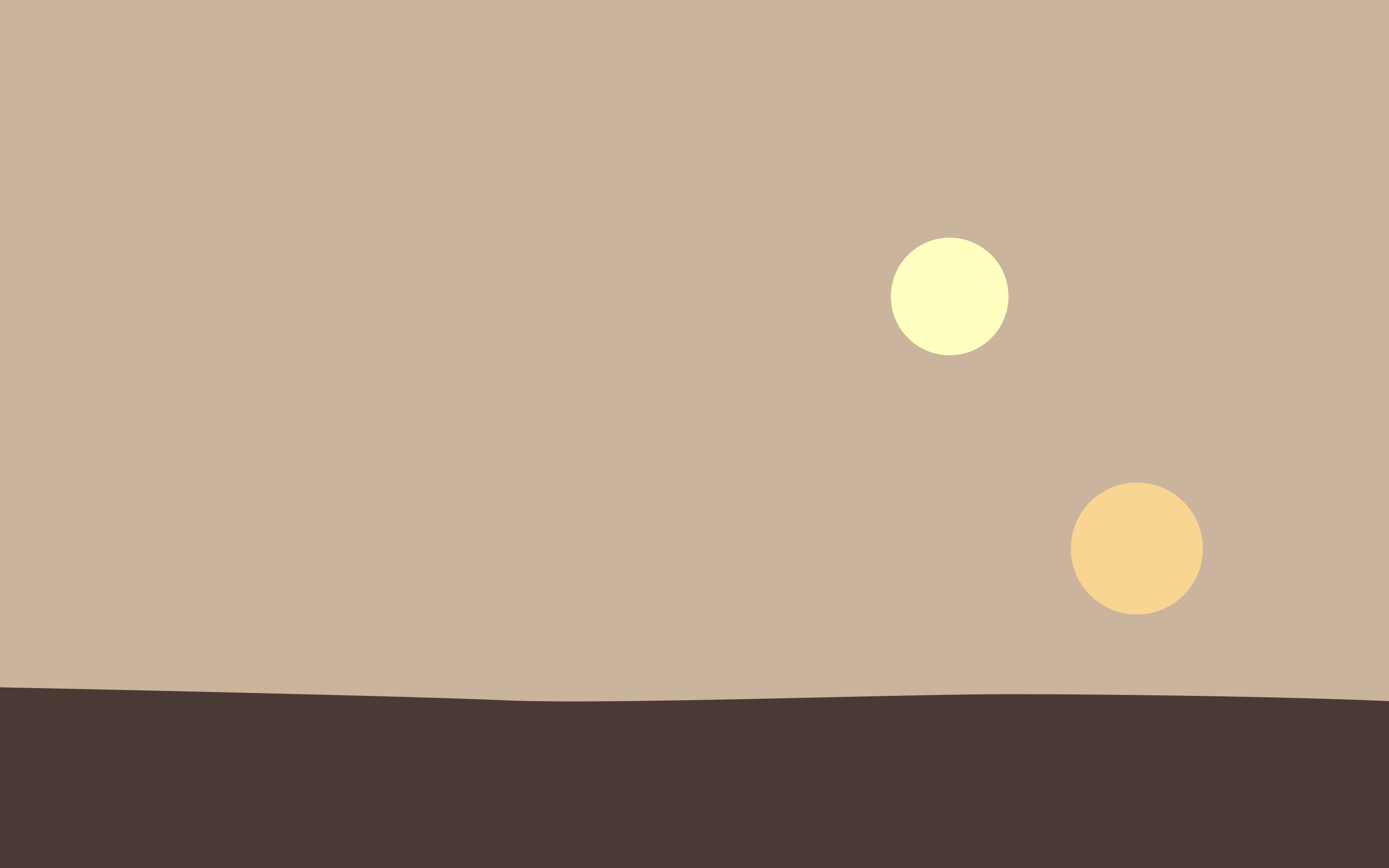 Tatooine, Soli gemelli, Star Wars, Minimalista, 2K, sfondo Windows 11