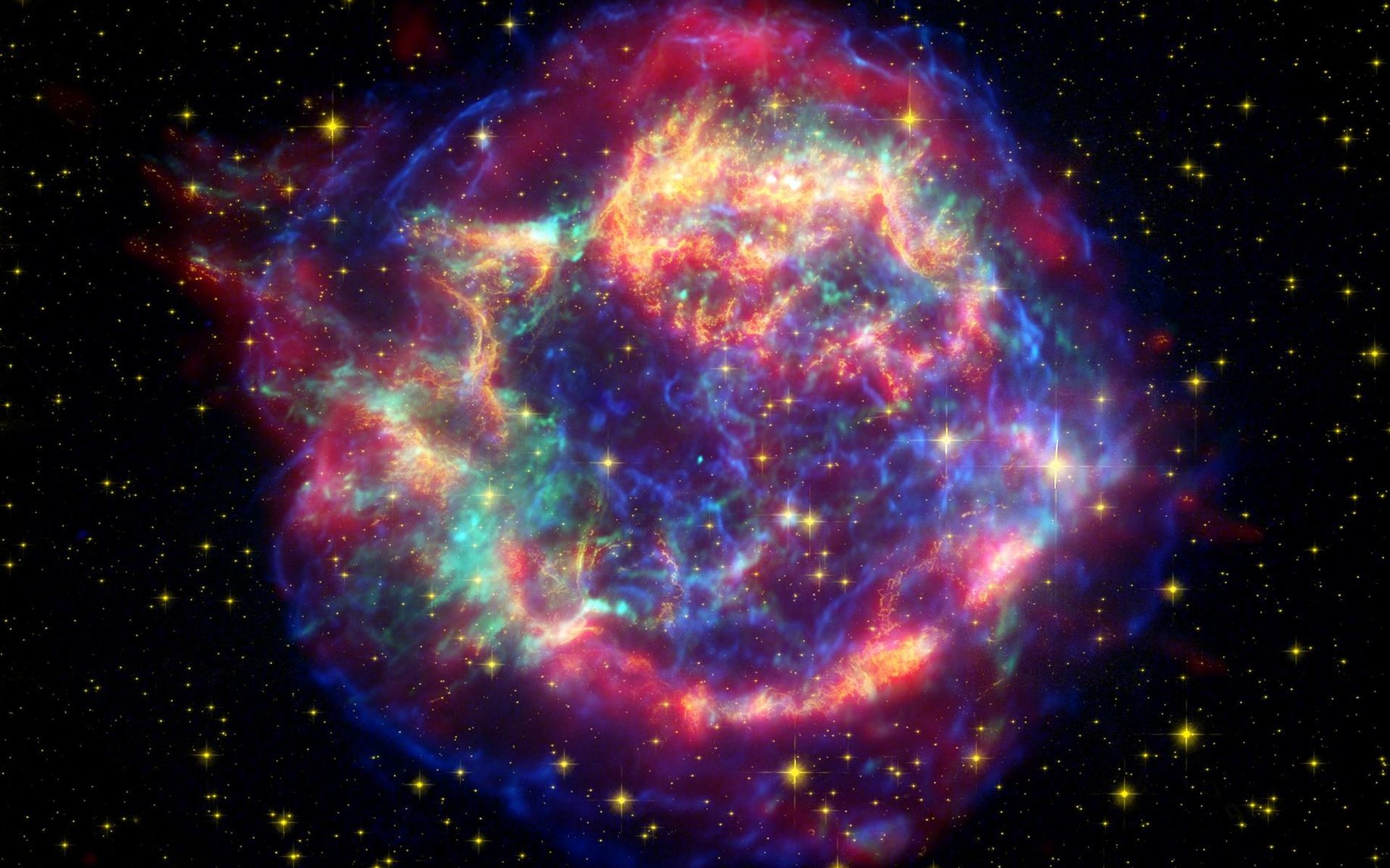 Cassiopea A, Resto di supernova, Chandra, 16:10 Full HD, sfondo widescreen