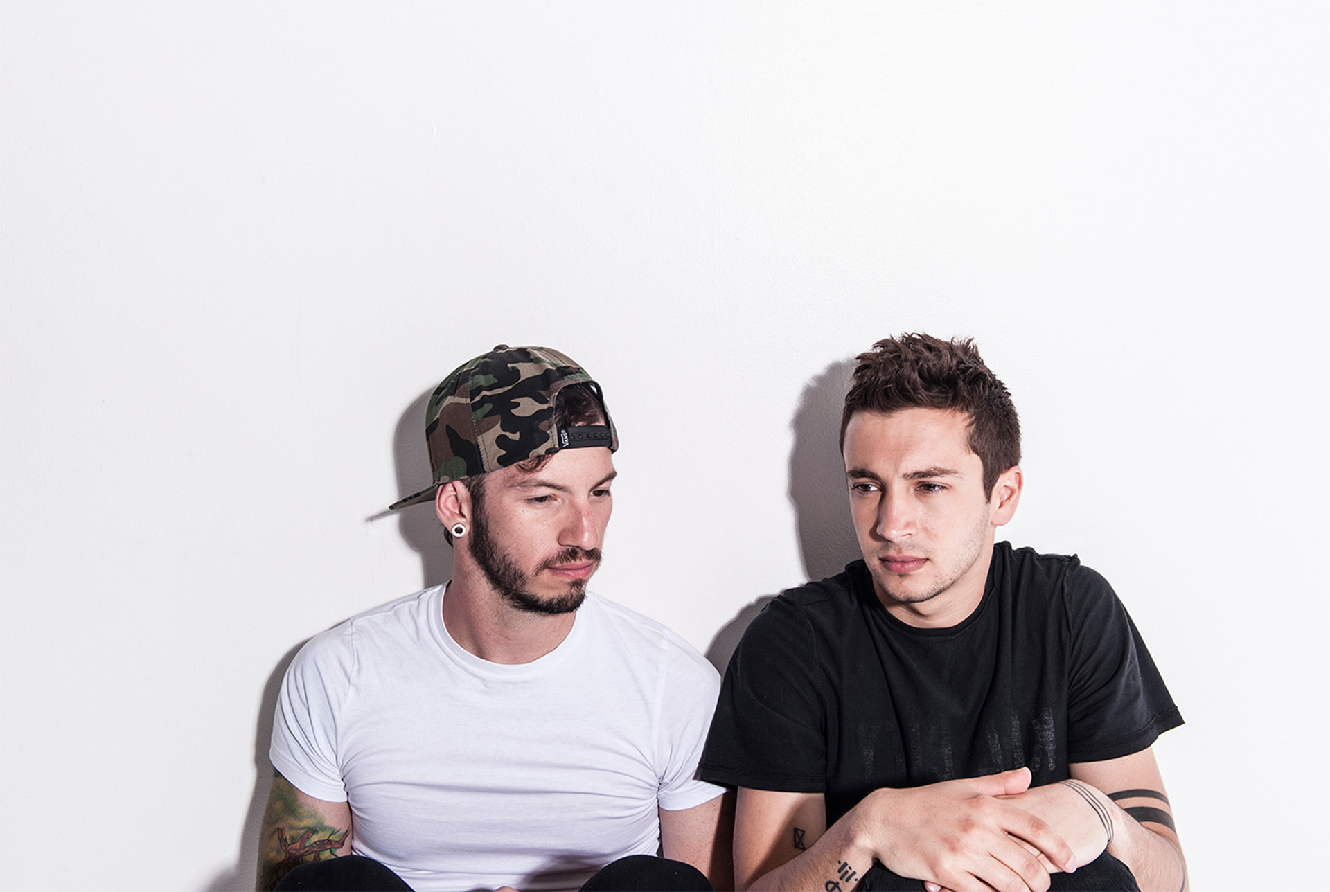Josh Dun, Tyler Joseph, Twenty One Pilots, Sfondo bianco, Full HD, wallpaper per portatile