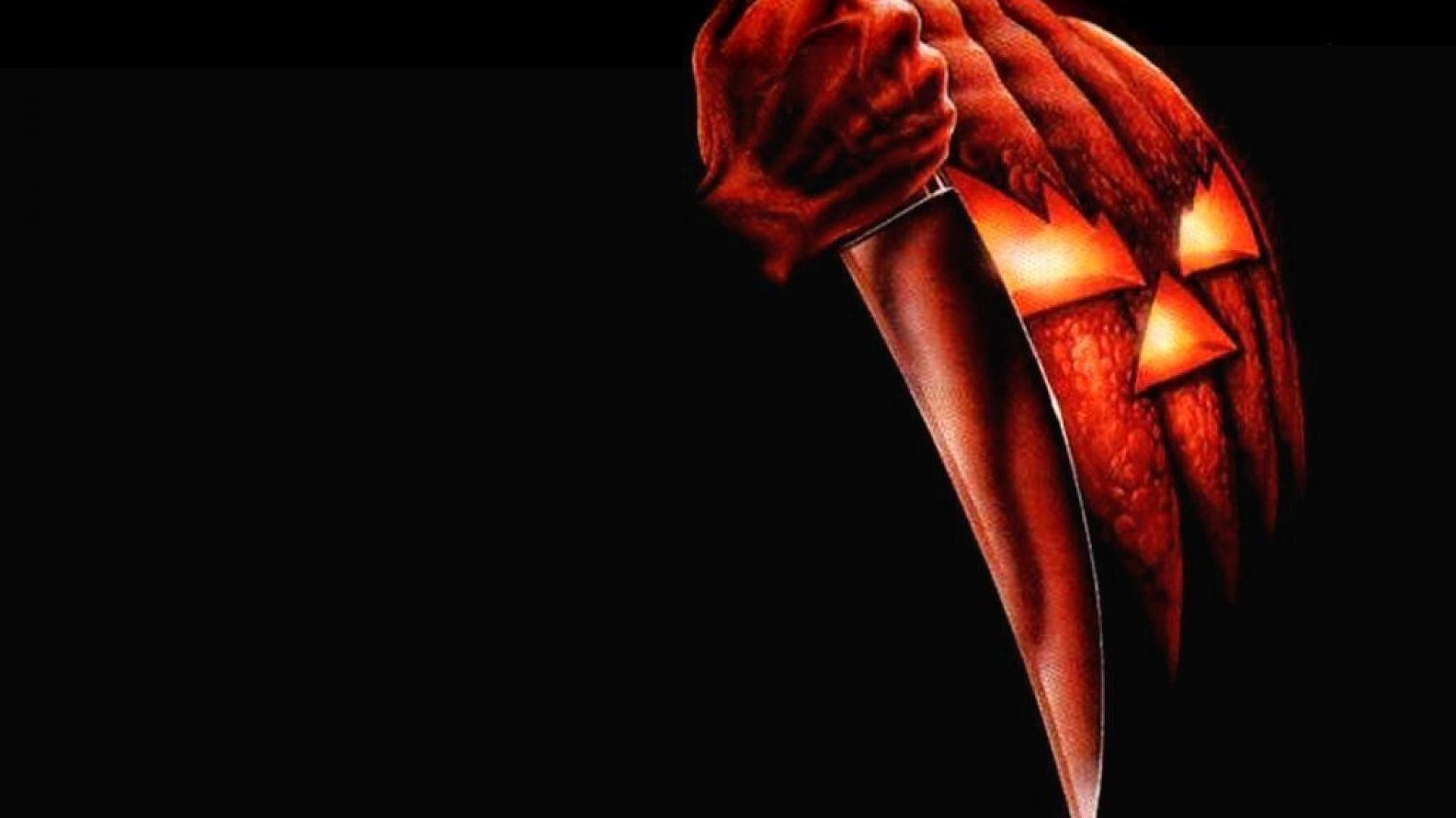 Halloween, Michael Myers, Zucca, Coltello, Full HD, sfondo Windows 11