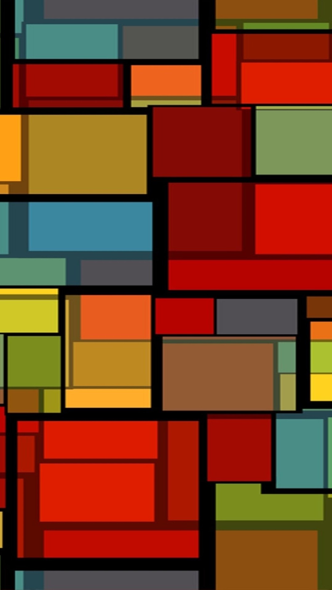 Rettangoli colorati, Geometrico, Astratto, Full HD, schermata di blocco del cellulare