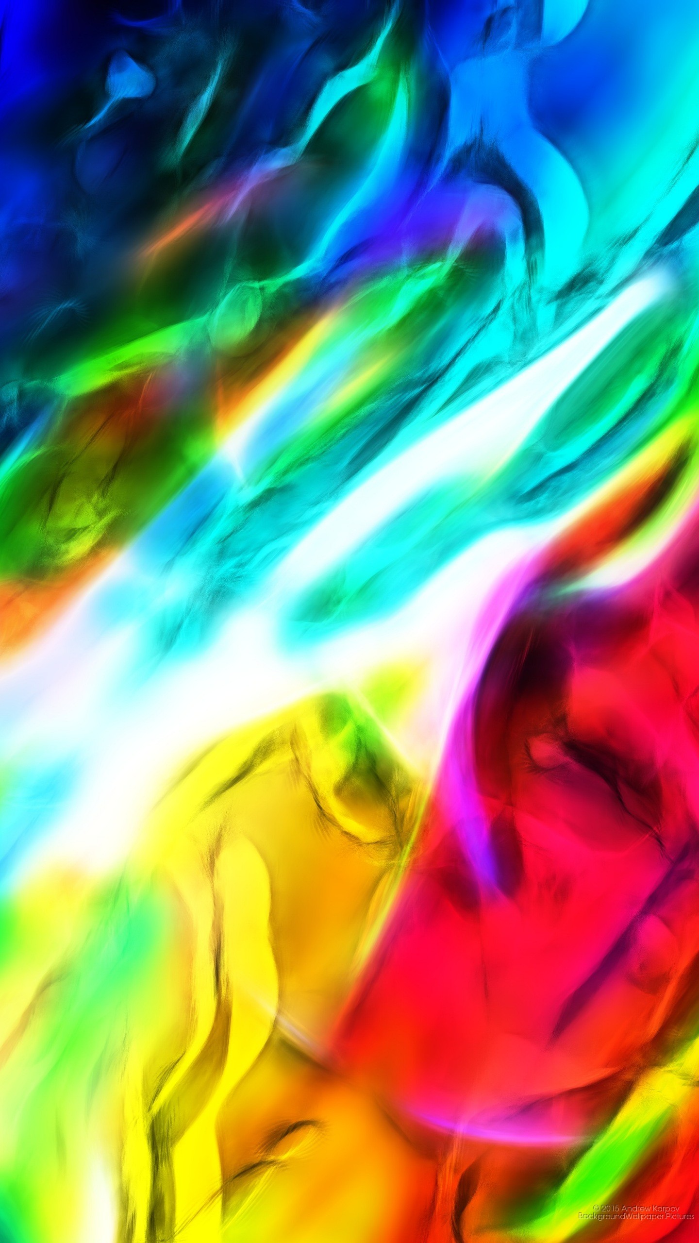 Astratto, Colori fluo, Arte digitale, QHD+, wallpaper per smartphone