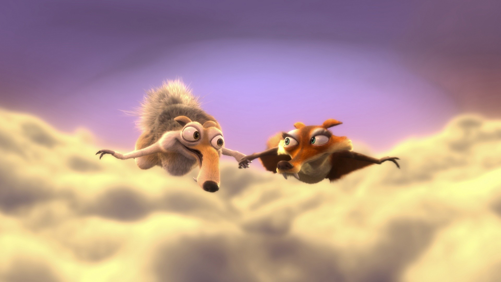 Scrat, L'era glaciale, Scratte, Nuvole, 16:9 Full HD, sfondo widescreen