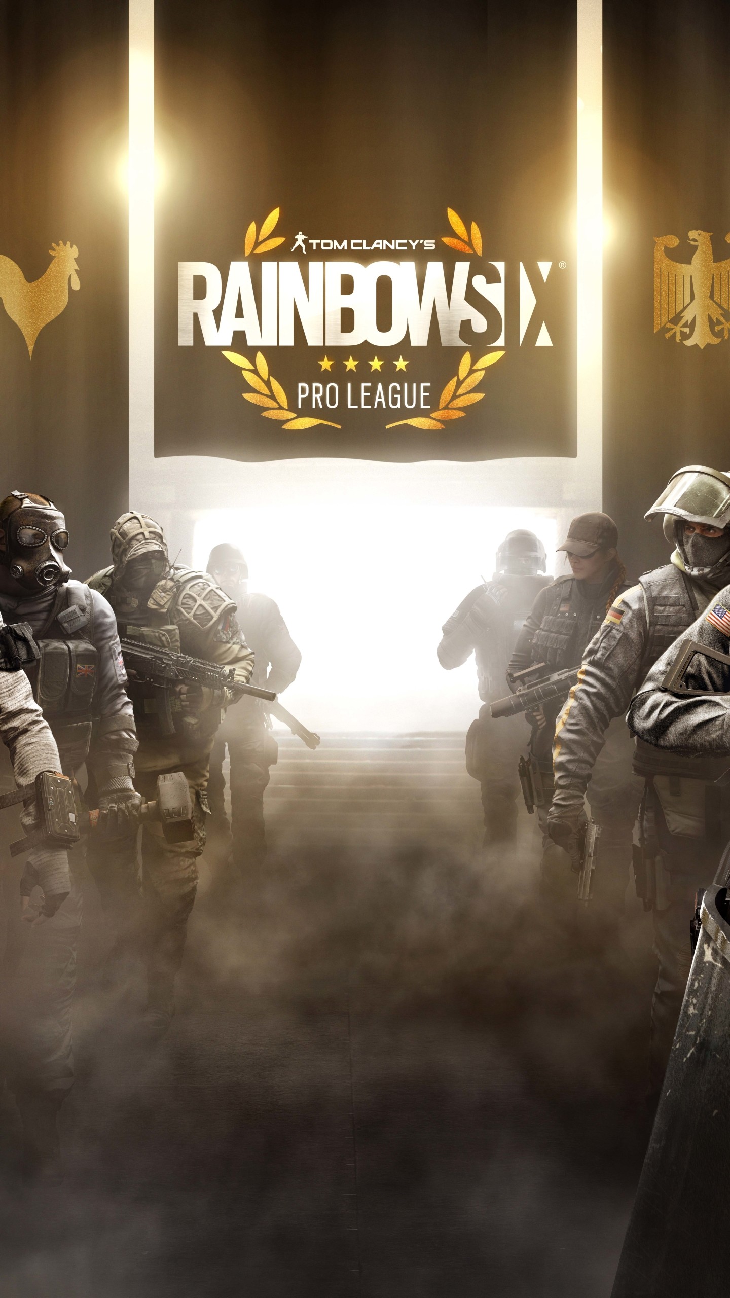 Rainbow Six Siege Pro League, Logo, Operatori, Esports, QHD+, sfondo per smartphone