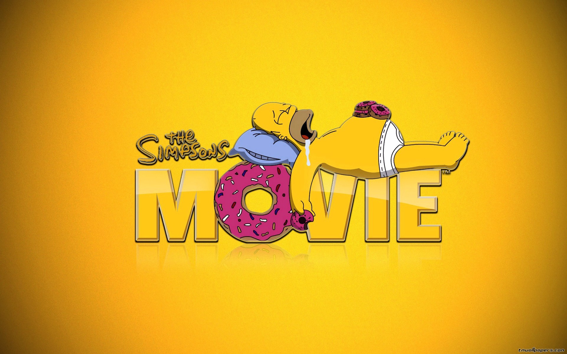 I Simpson - Il film, Homer Simpson, Logo, Ciambella, 1920x1200, sfondo per PC