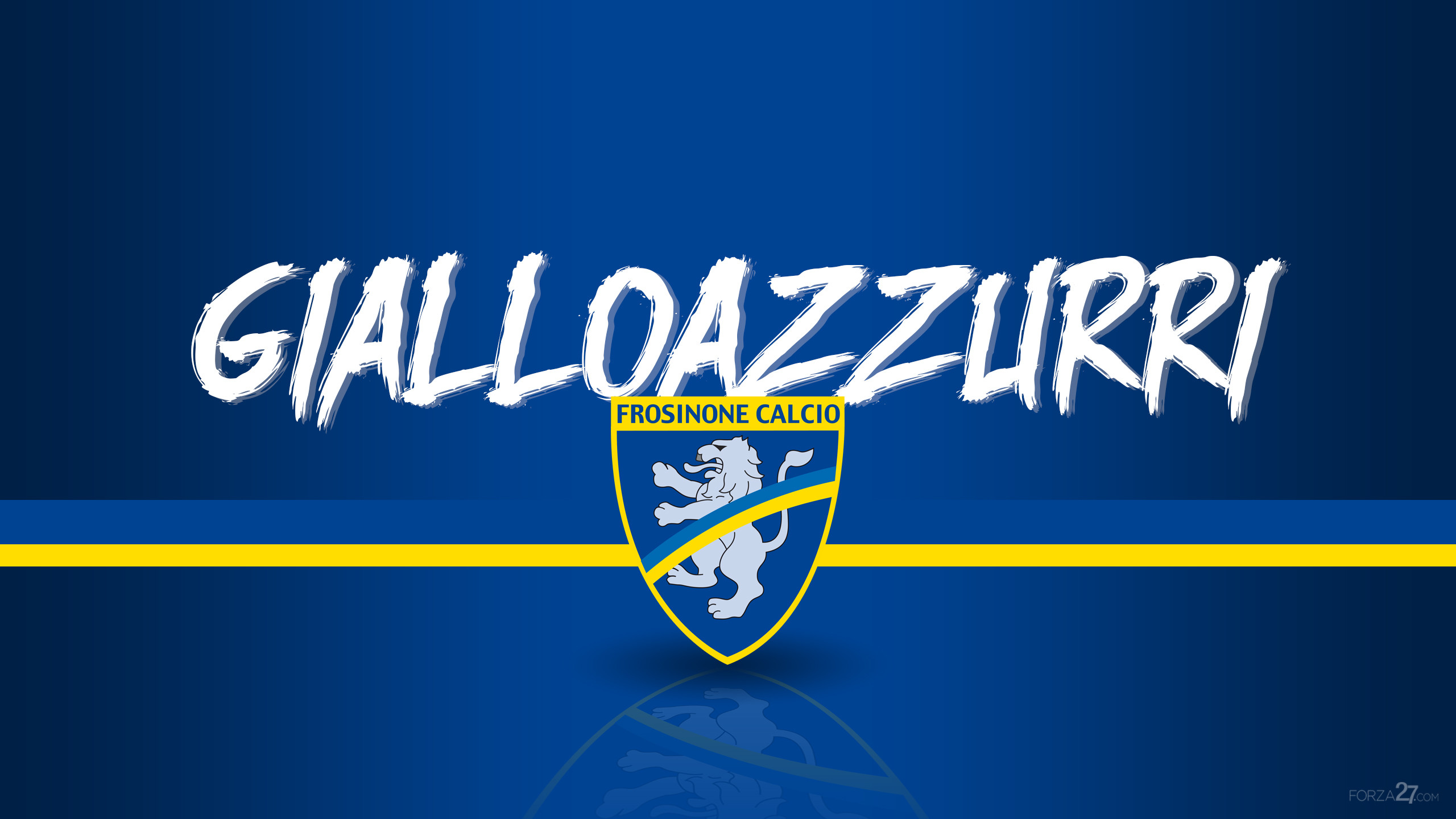 Frosinone Calcio, Gialloazzurri, Stemma, Blu, 2K 1440p, sfondo desktop