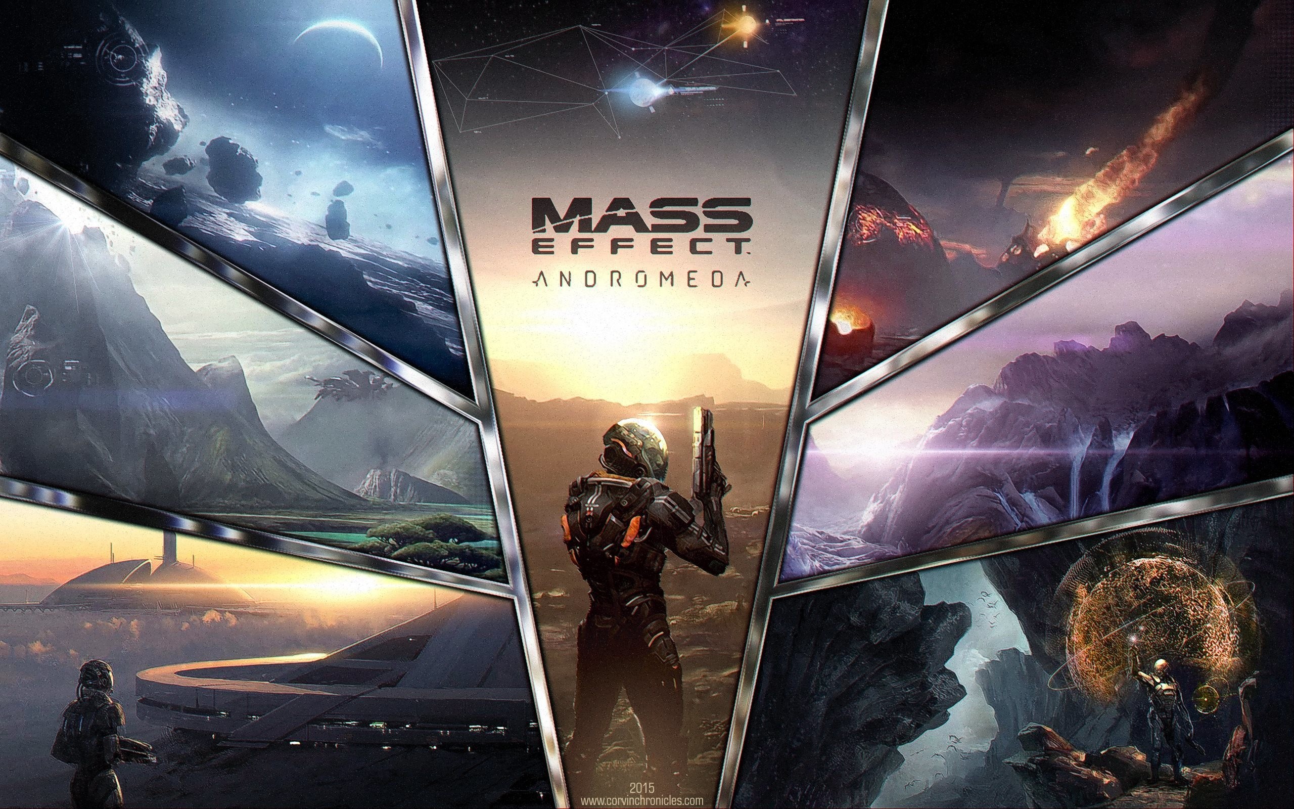 Mass Effect: Andromeda, Videogioco, Collage, Fantascienza, 2560x1600, sfondo MacBook Pro