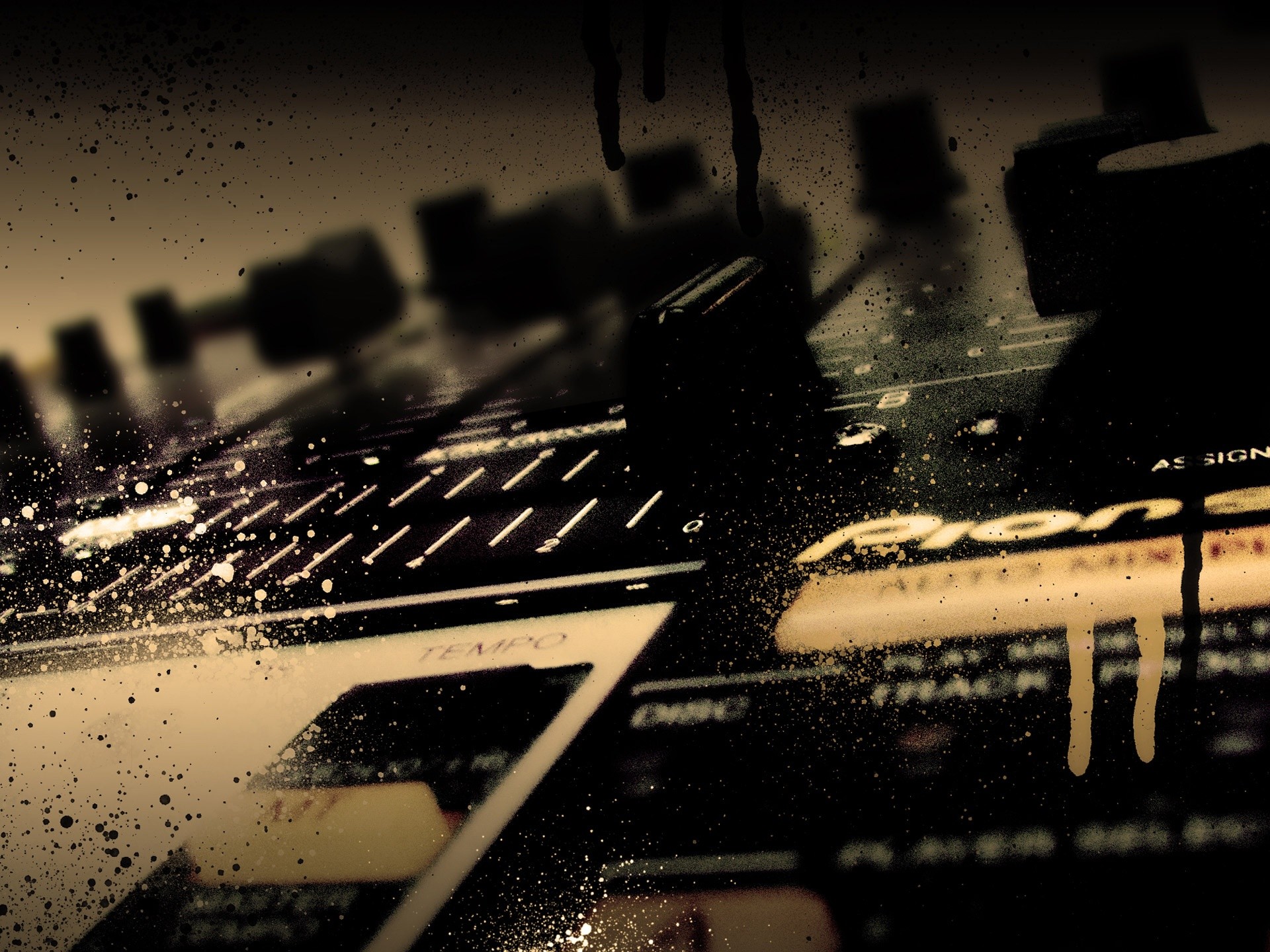 Mixer, Fader, Schizzi, Seppia, Full HD, wallpaper per tablet