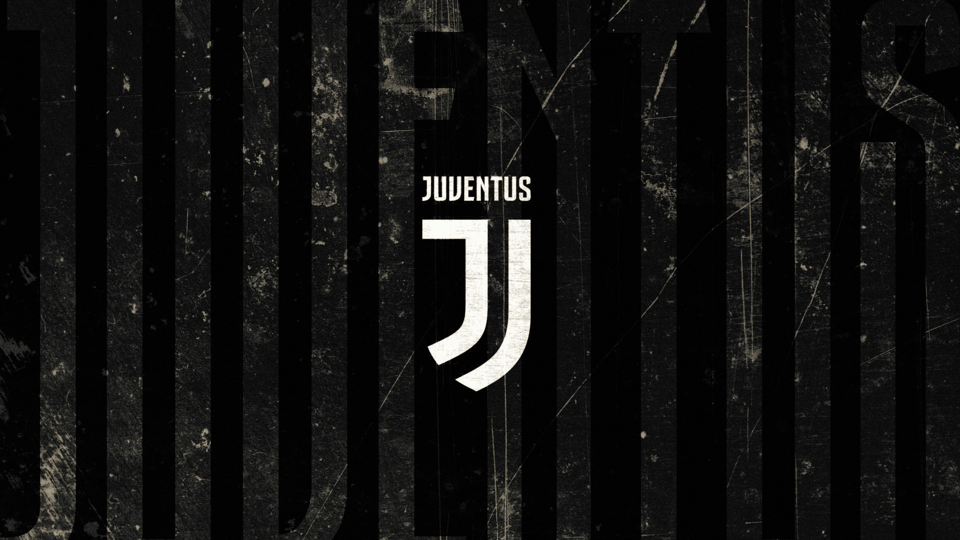 Juventus, Logo J, Texture grunge, Sfondo nero, Full HD, wallpaper per PC