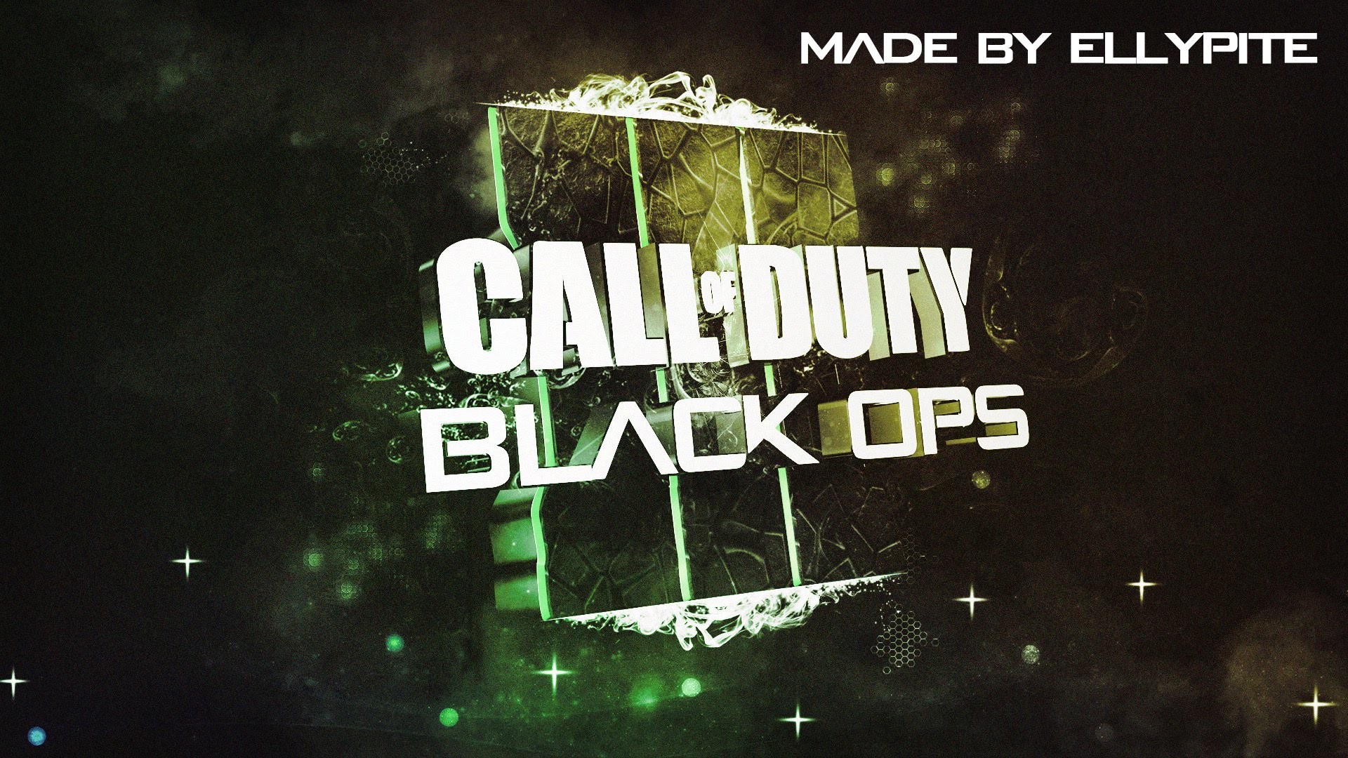 Call of Duty: Black Ops III, Logo, Verde, Fan art, Full HD, sfondo desktop