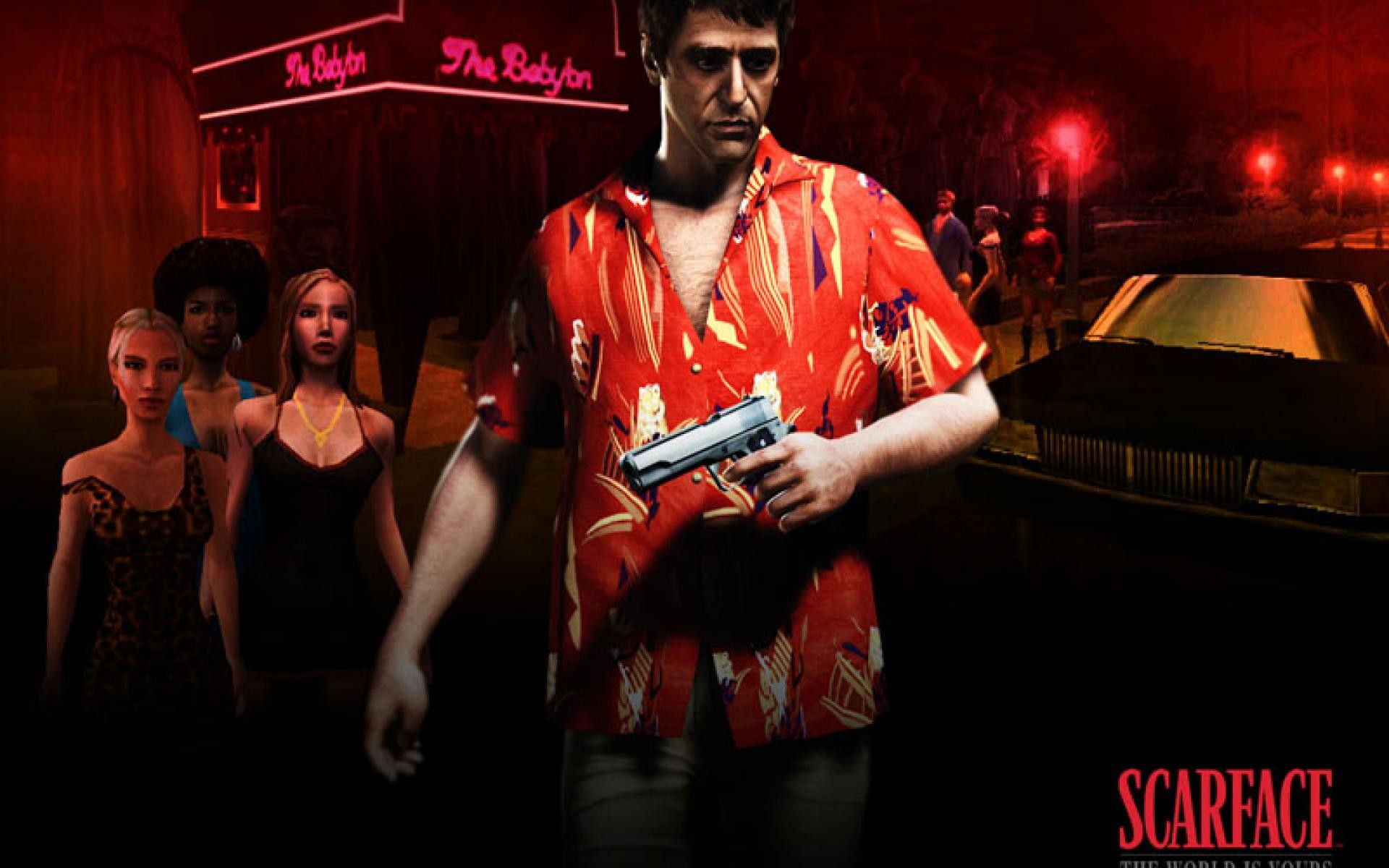 Tony Montana, Scarface: The World Is Yours, Videogioco, The Babylon Club, Notte, sfondo per PC