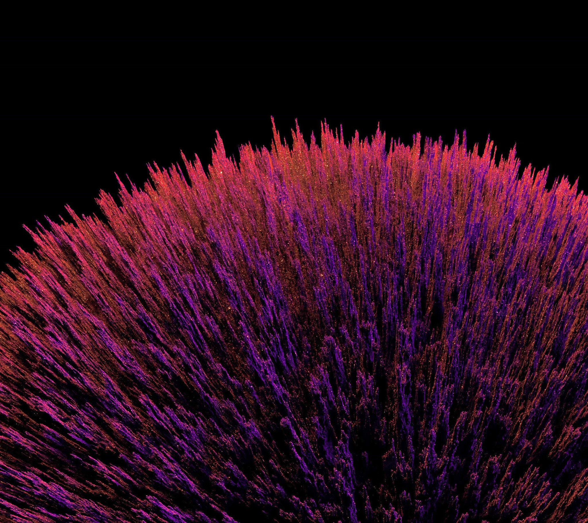 Lavanda, Viola, Sfondo nero, Full HD, schermata di blocco iPad
