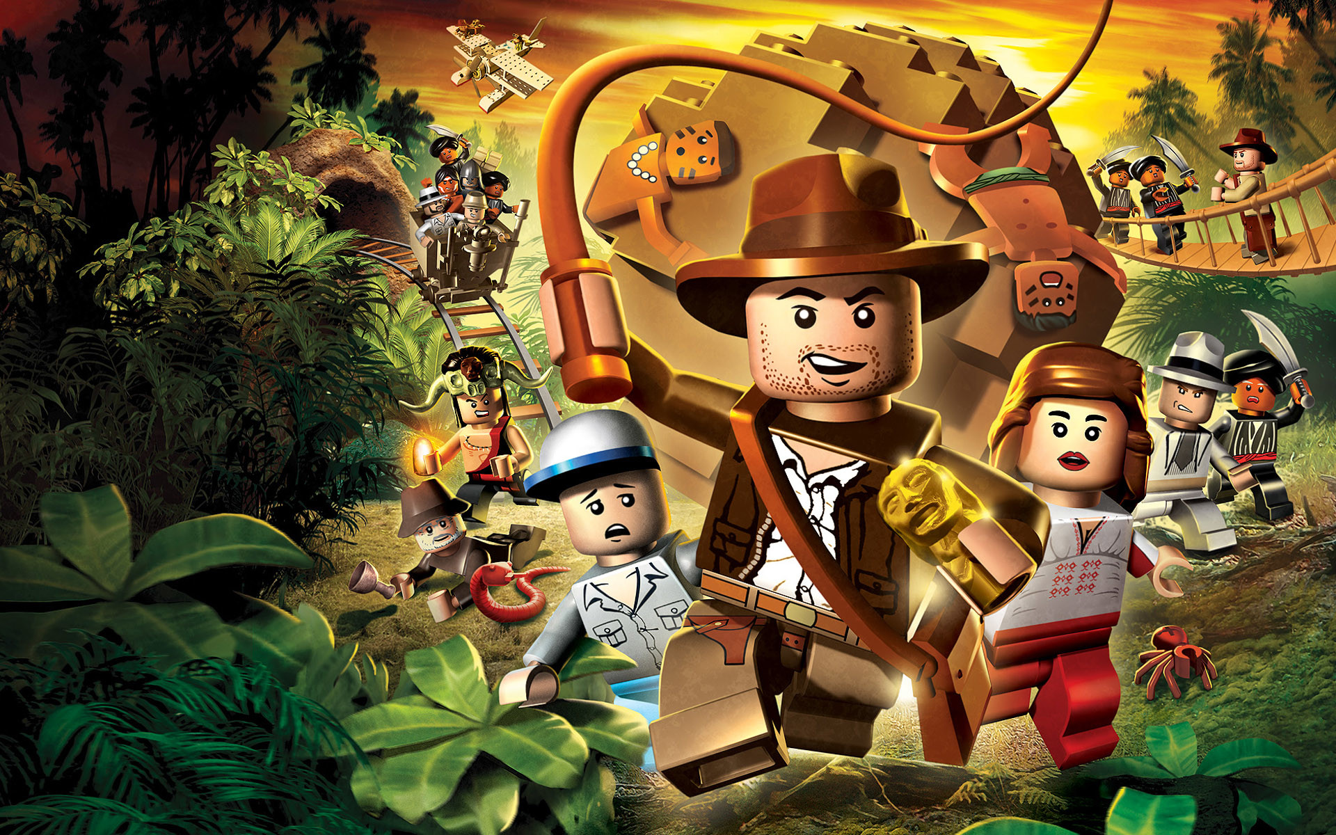 LEGO Indiana Jones, Indiana Jones, Videogioco, Giungla, 1920x1200, wallpaper desktop