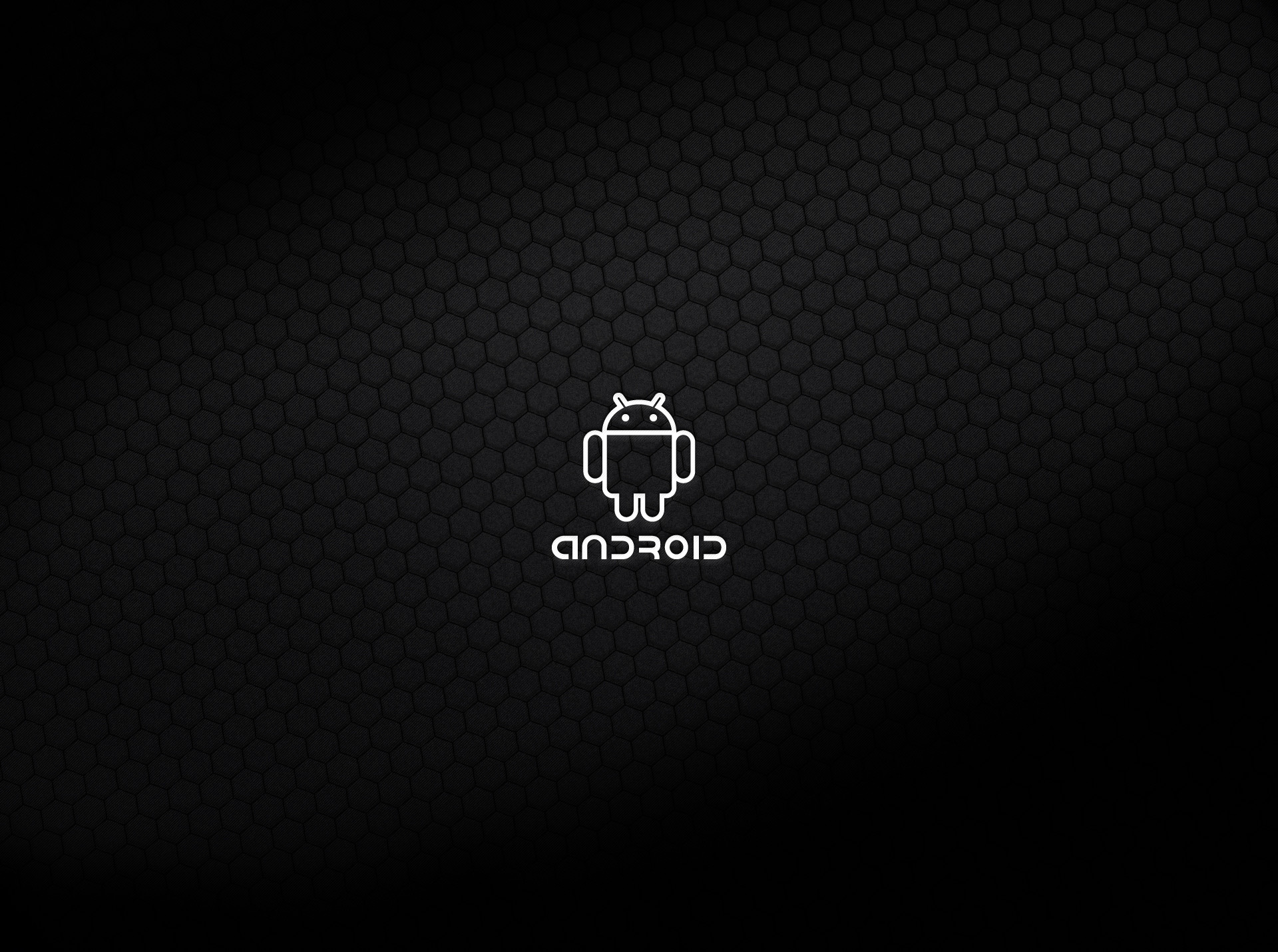 Android, Logo Android, Sfondo nero, Minimalista, Full HD, wallpaper per tablet