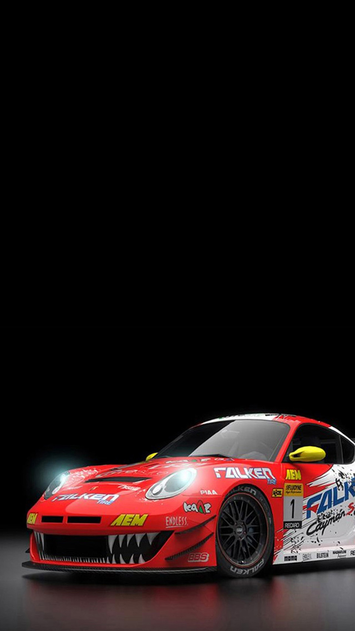 Nissan 350Z, Auto da drift, Livrea rossa, Sfondo nero, schermata Home Samsung S8