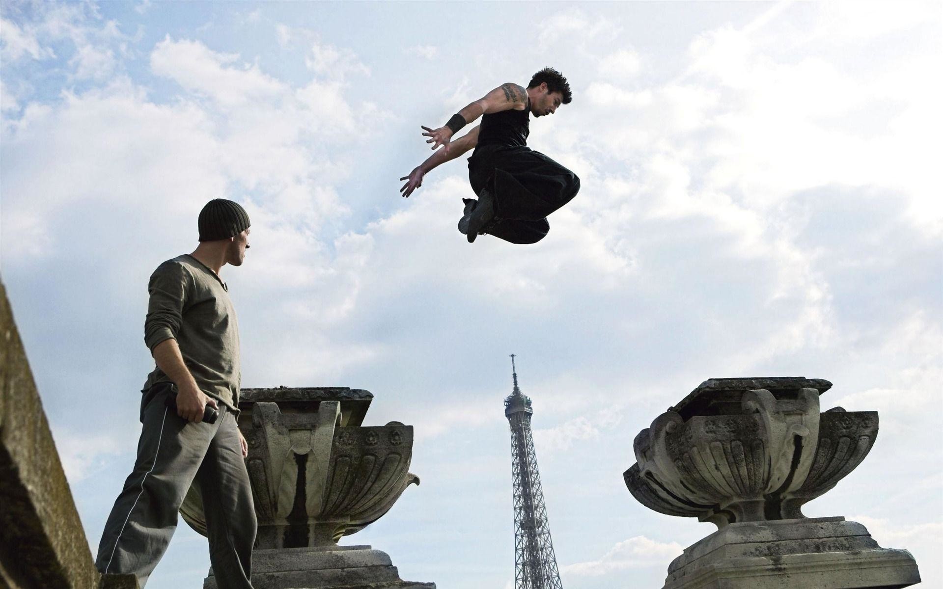 Parkour, Salto, Parigi, Torre Eiffel, 1920x1200, sfondo MacBook Pro