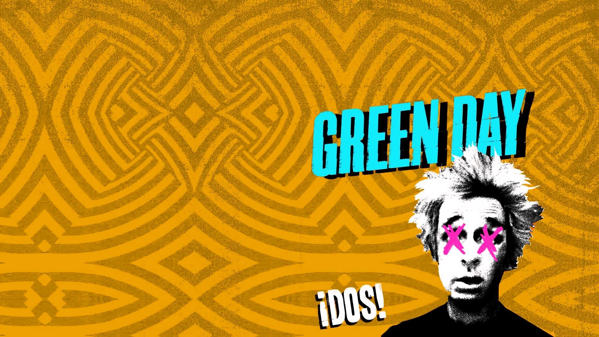 Green Day, ¡Dos!, Tré Cool, Arancione, Full HD, sfondo desktop