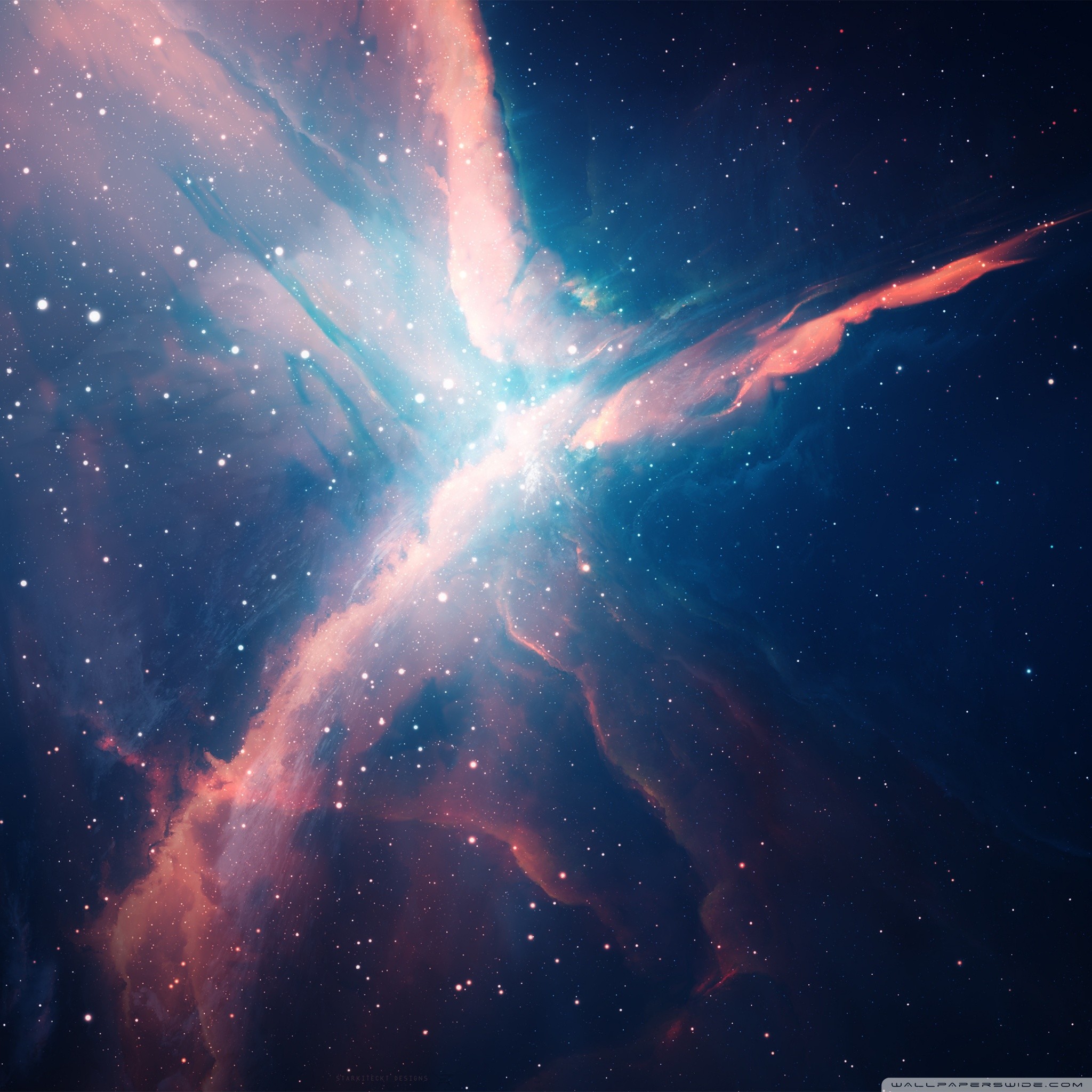 Nebulosa, Spazio, Stelle, Rosa, Full HD, sfondo Mac