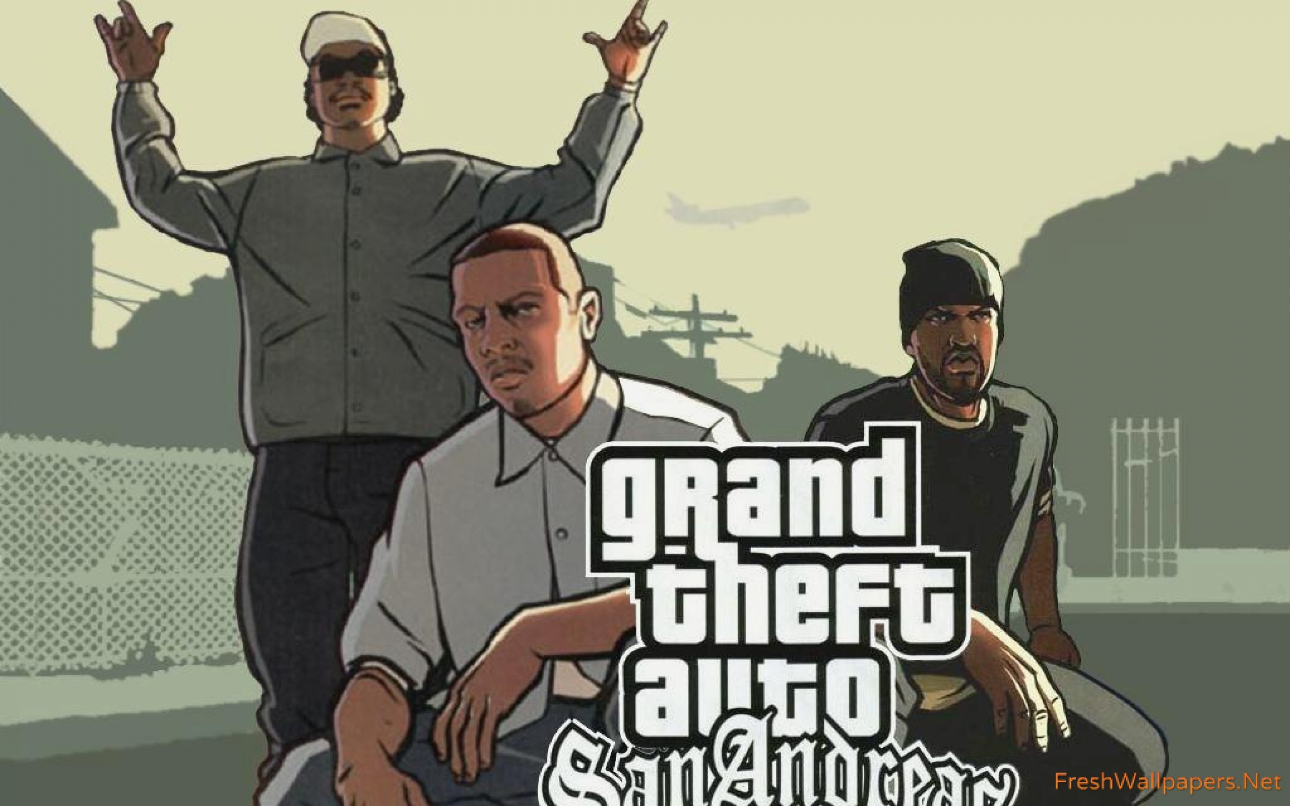 Carl Johnson (CJ), Sweet, Ryder, GTA San Andreas, Logo, 2560x1600, sfondo MacBook Pro
