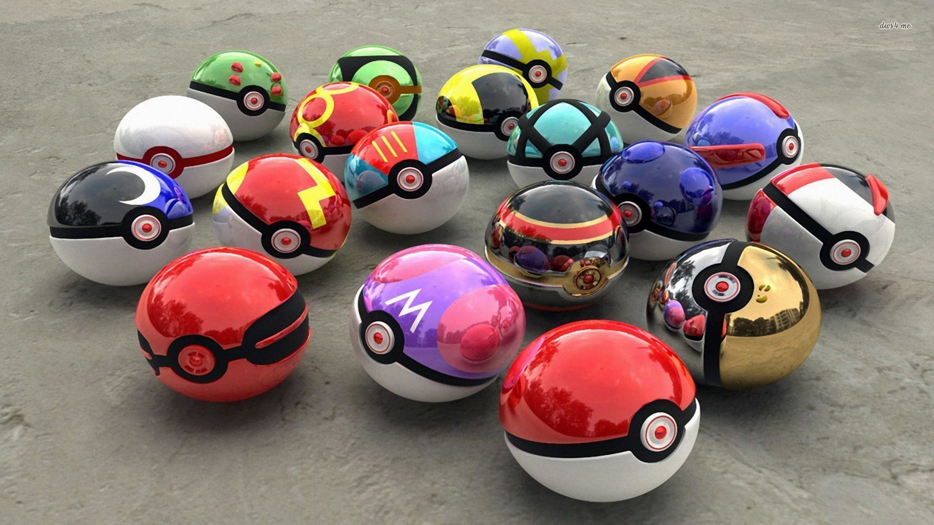 Poké Ball, Master Ball, Ultra Ball, Mega Ball, Pokémon, Collezione, sfondo desktop Full HD
